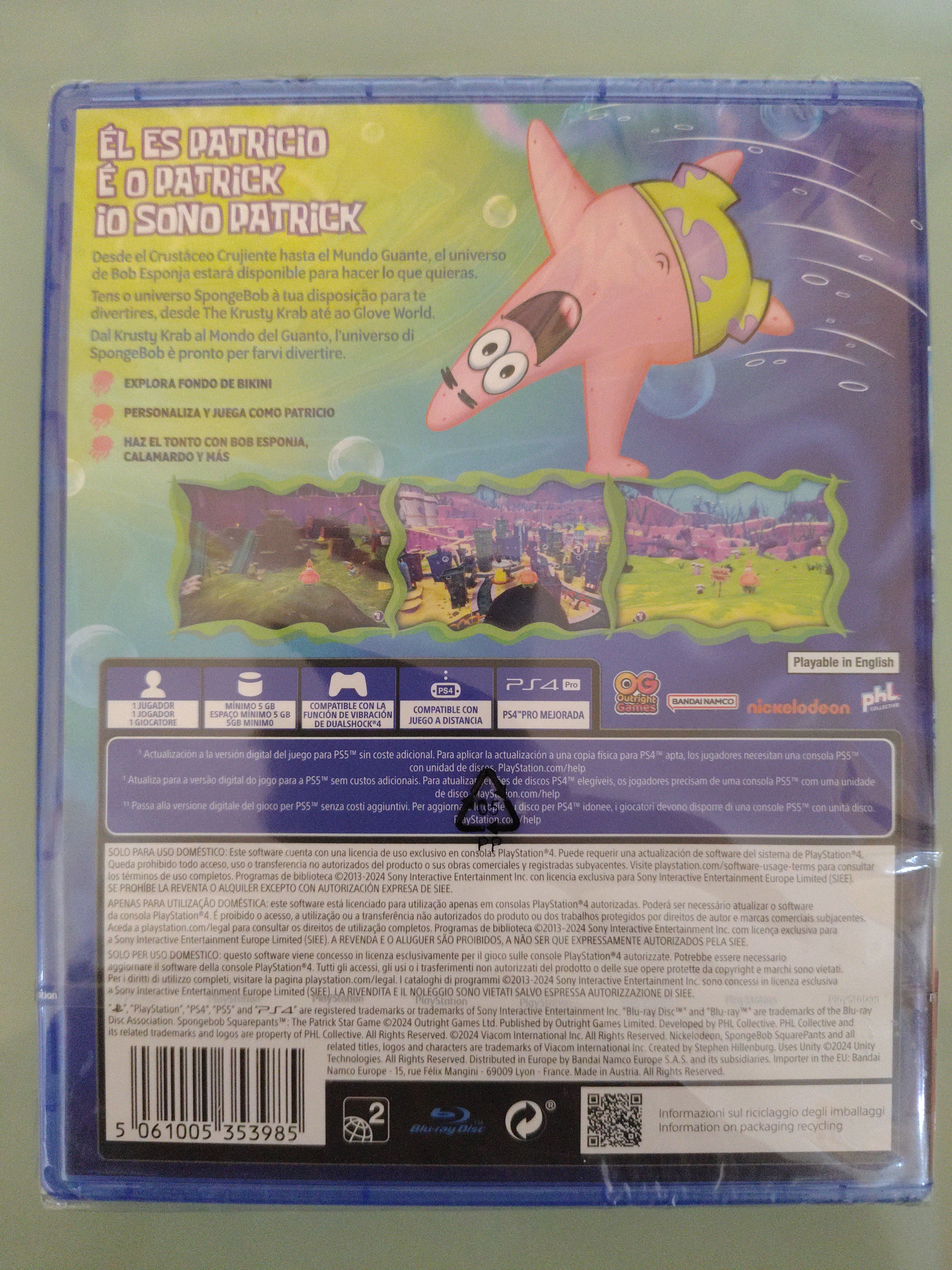 SpongeBob SquarePants  A Patrick Star Game  Nuovo Sigillato!