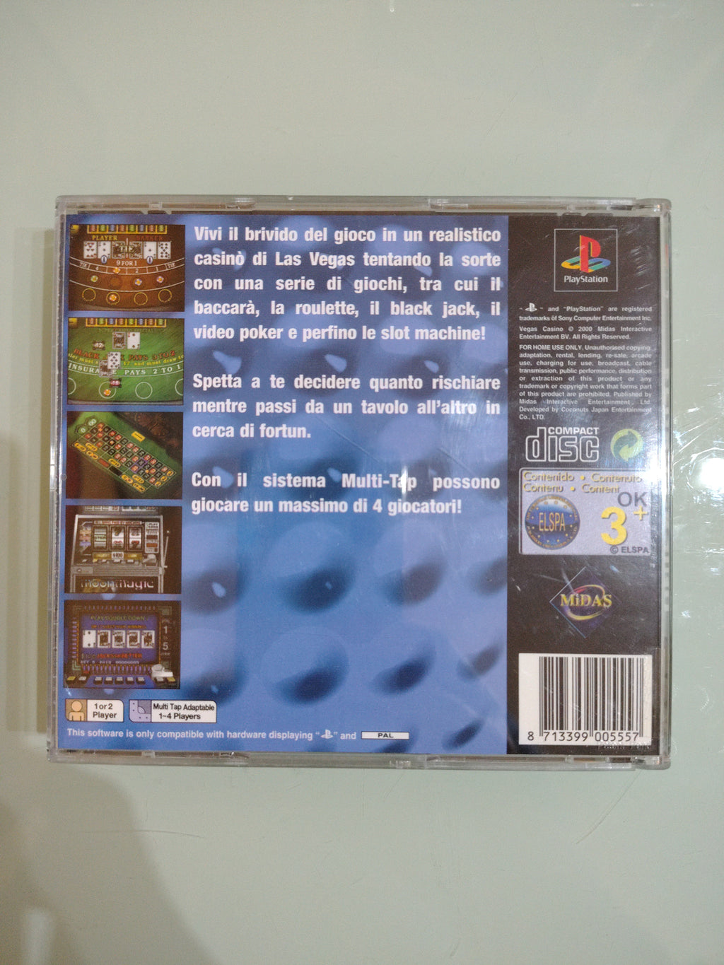 VIDEOGIOCO VEGAS CASINO PLAYSTATION 1 PS1 RETROGAME