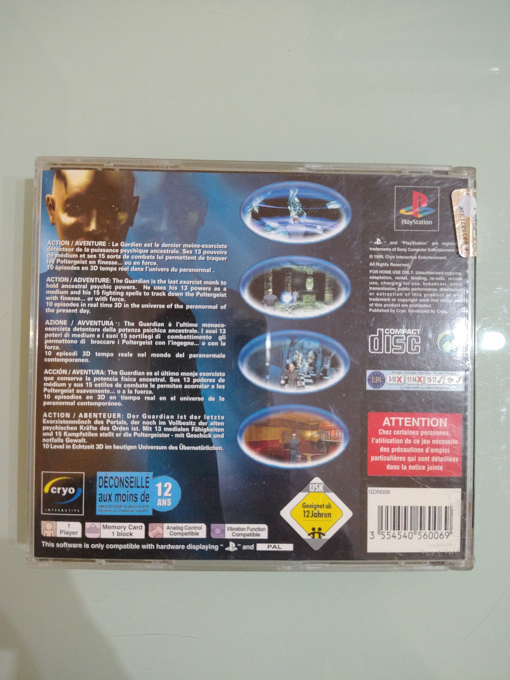 PS1 THE GUARDIAN OF DARKNESS PAL ITA MULTILINGUE CONDIZIONI OTTIME