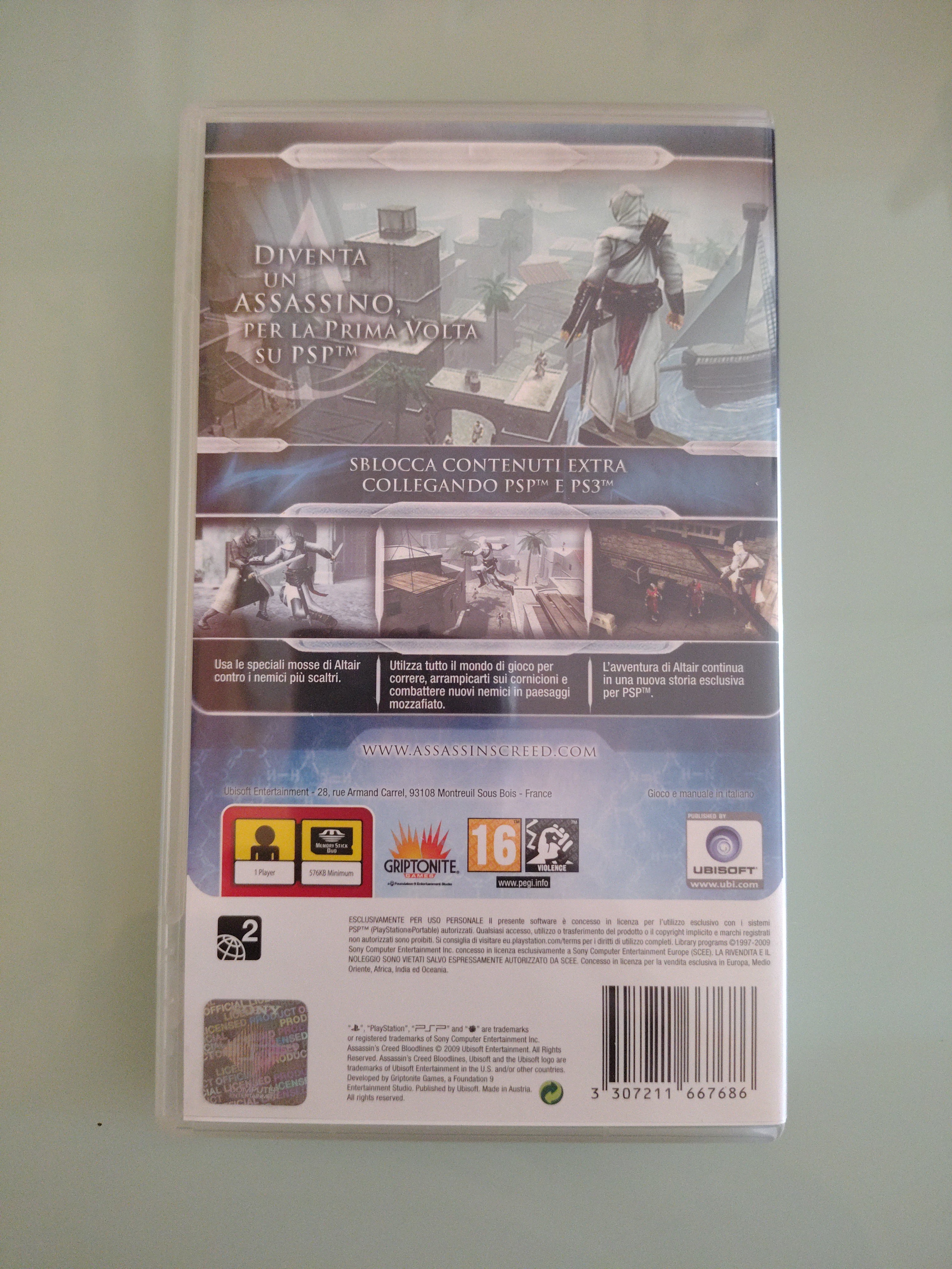 Videogioco Gioco Psp Playstation Game Videogame Assassin's Creed Bloodlines