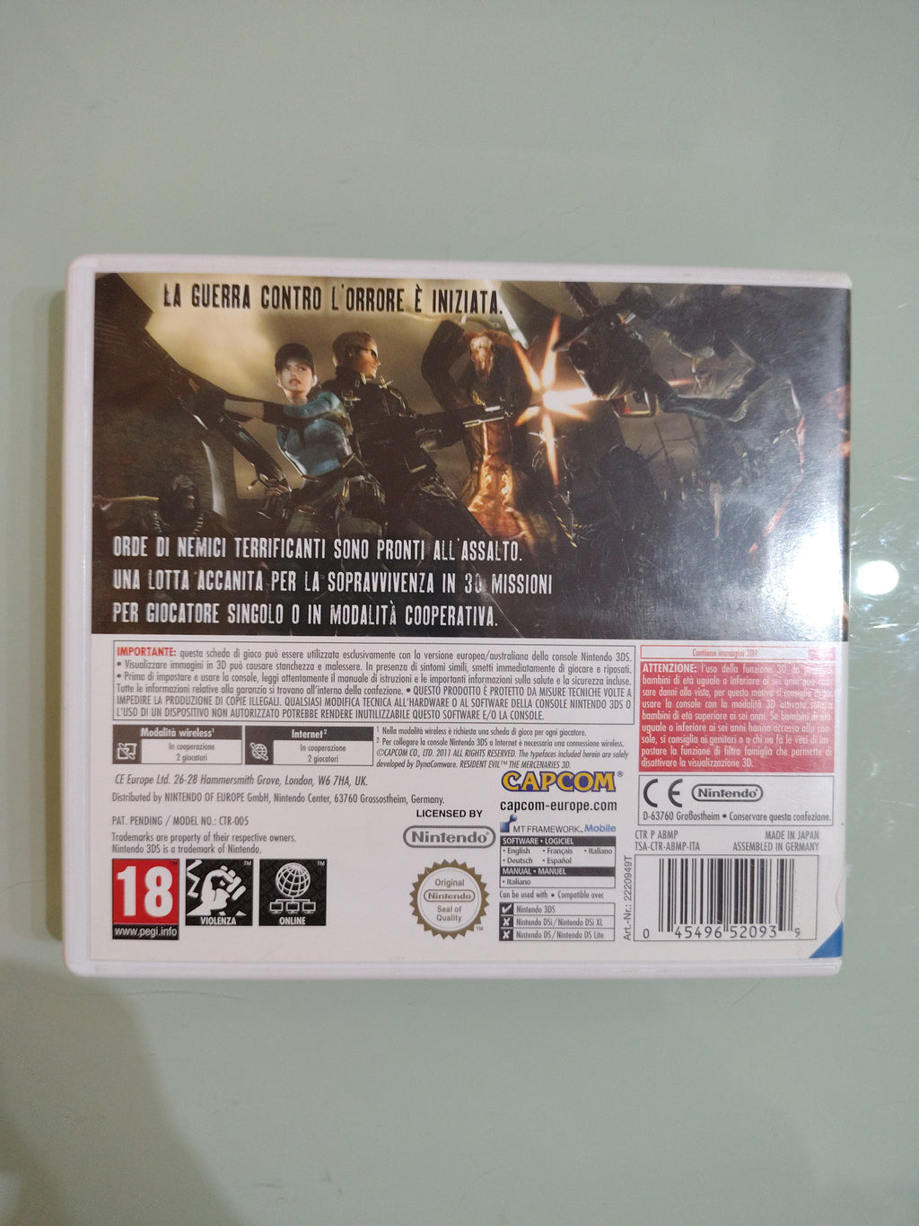 RESIDENT EVIL THE MERCENARIES 3D  3DS  VERS ITA