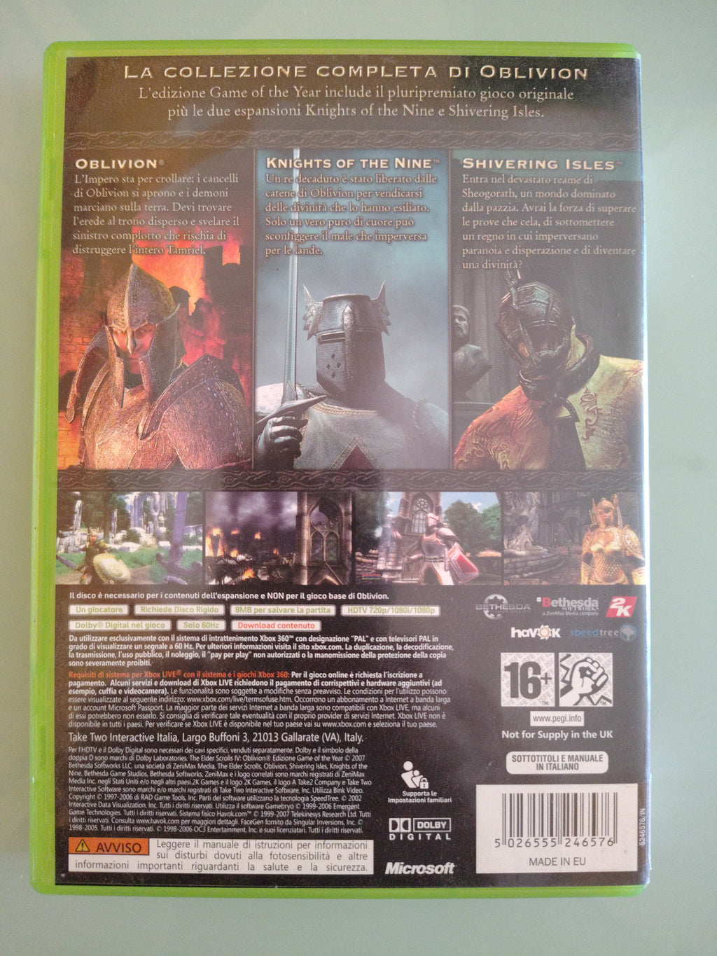 OBLIVION GAME OF THE YEAR EDITION ( manca disco 2)