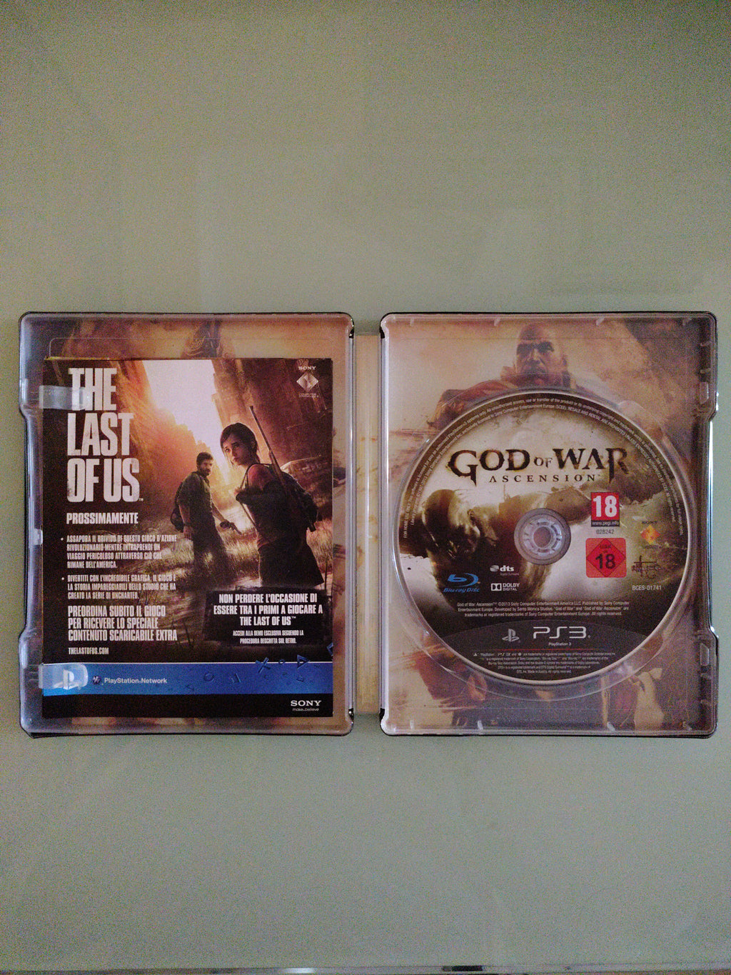 PS3 GOD OF WAR ASCENSION STEELBOOK EDITION VERS. ITALIANO PLAYSTATION 3! USATO!