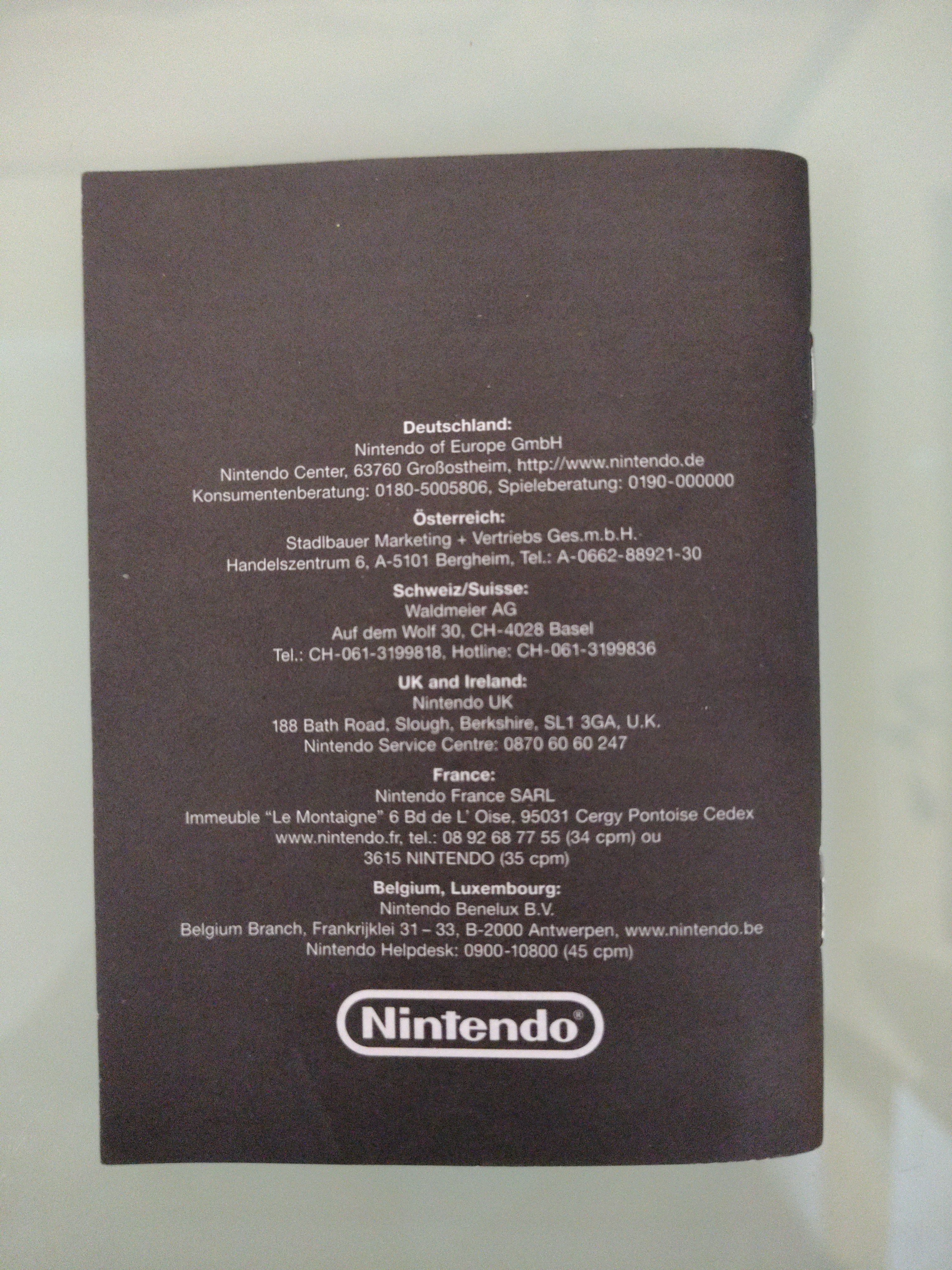 Gameboy Advance SP Nintendo Solo Manuale Istruzioni