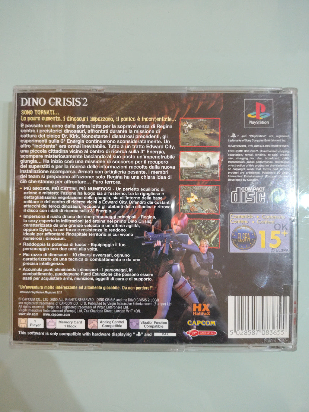 Dino Crisis 2 GIOCO PS1 VERSIONE ITALIANA