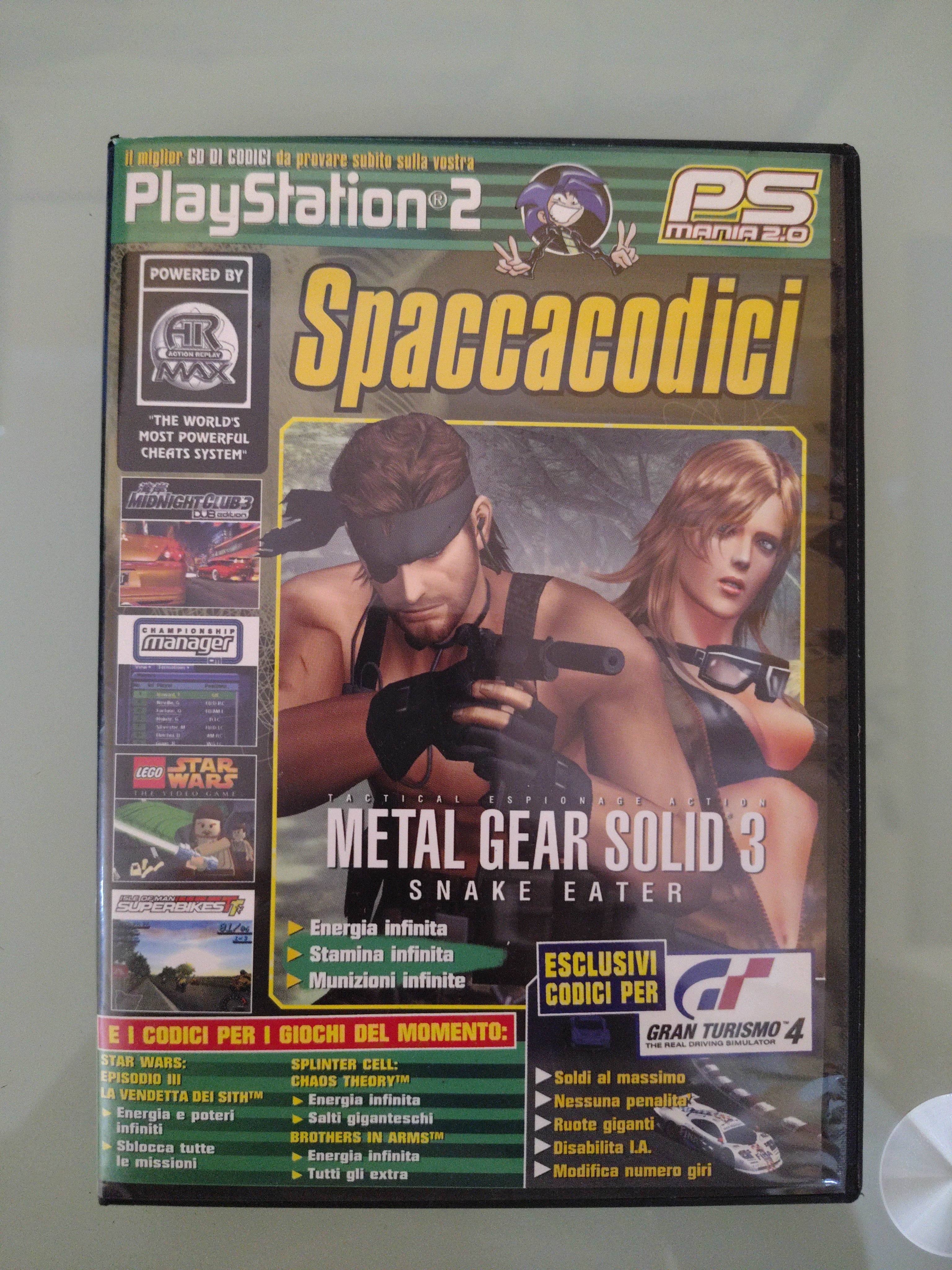 Spacca codici metal Gear solid 3/gran turismo 4