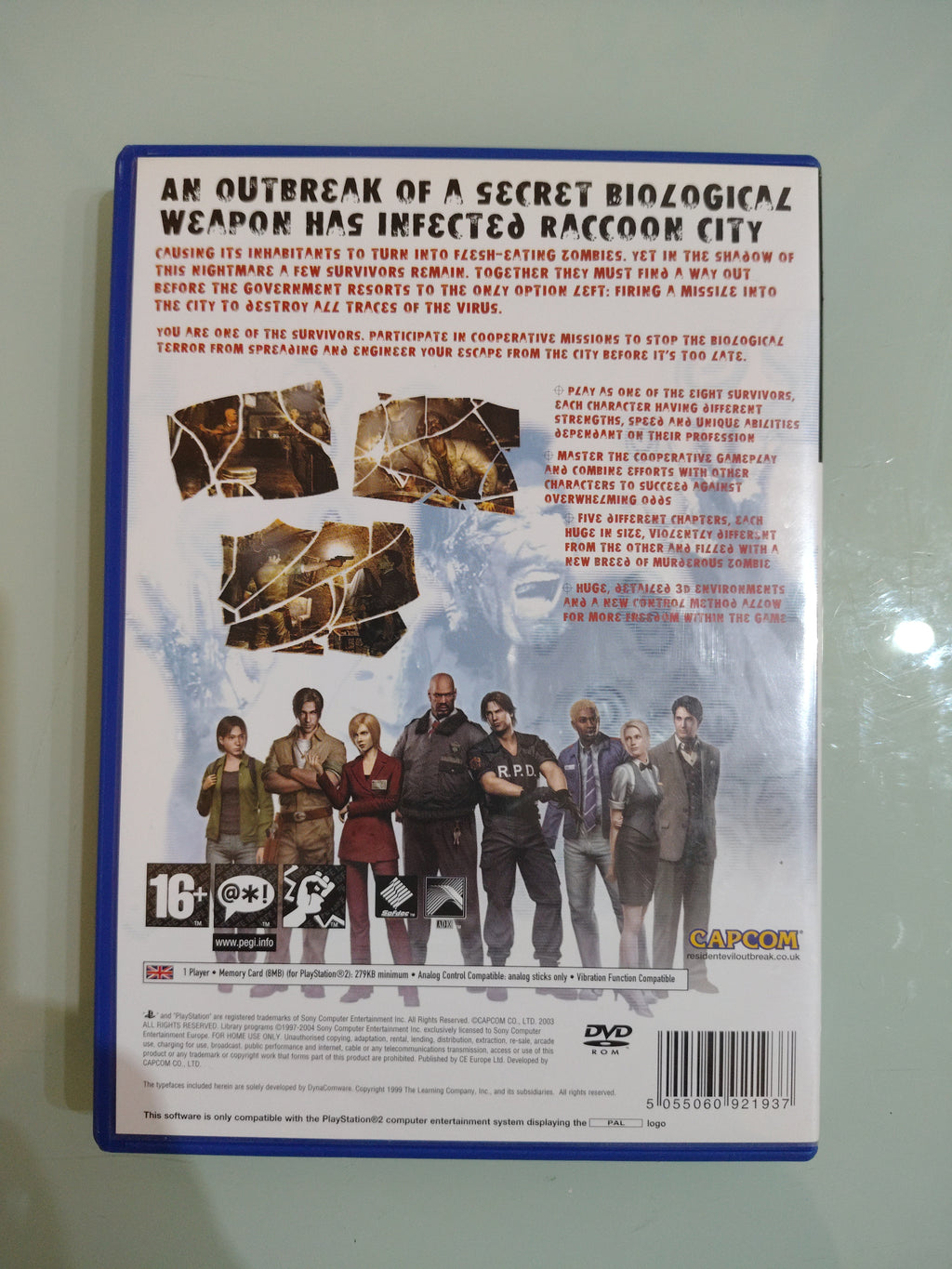 RESIDENT EVIL OUTBREAK - SONY PS2 - USATO PERFETTAMENTE FUNZIONANTE PAL VERSION