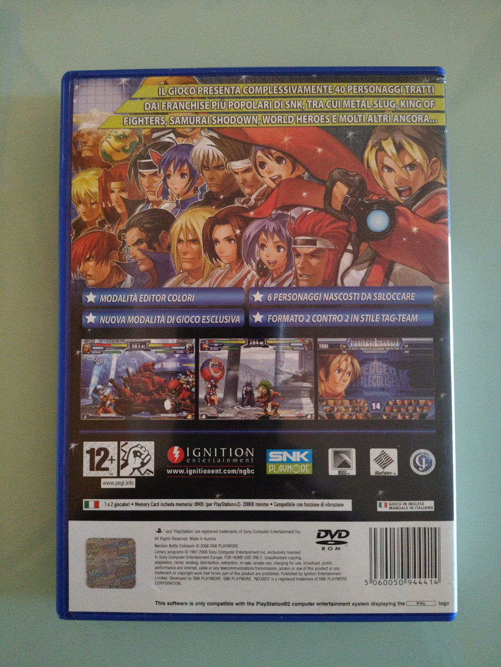 Neo Geo Battle Coliseum, Pal ITA SNK
