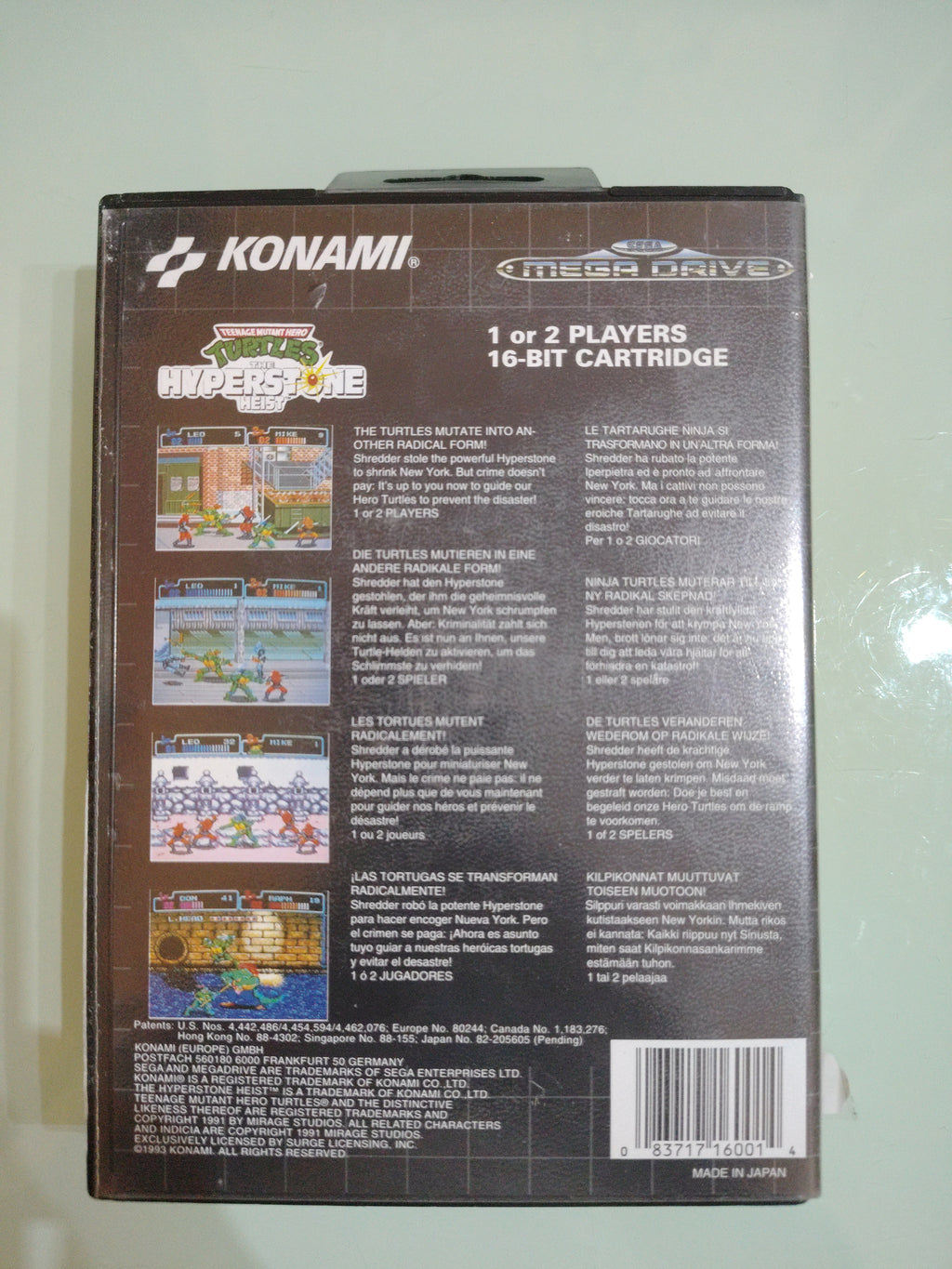 TMNT THE HYPERSTONE HEIST - GIOCO SEGA MEGA DRIVE USATO