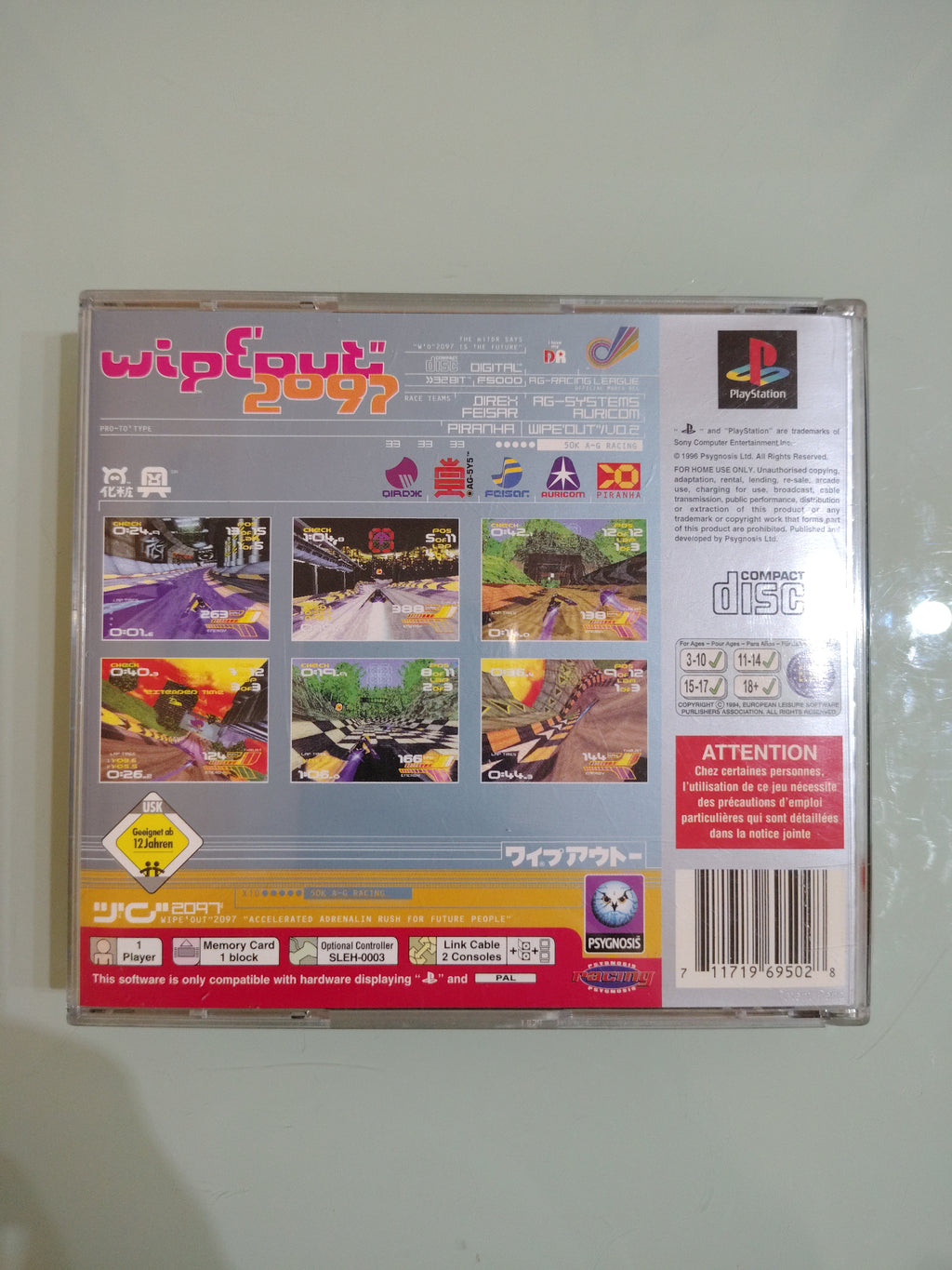 Wipeout 2097 - Sony Playstation - PS1 PSX - PAL