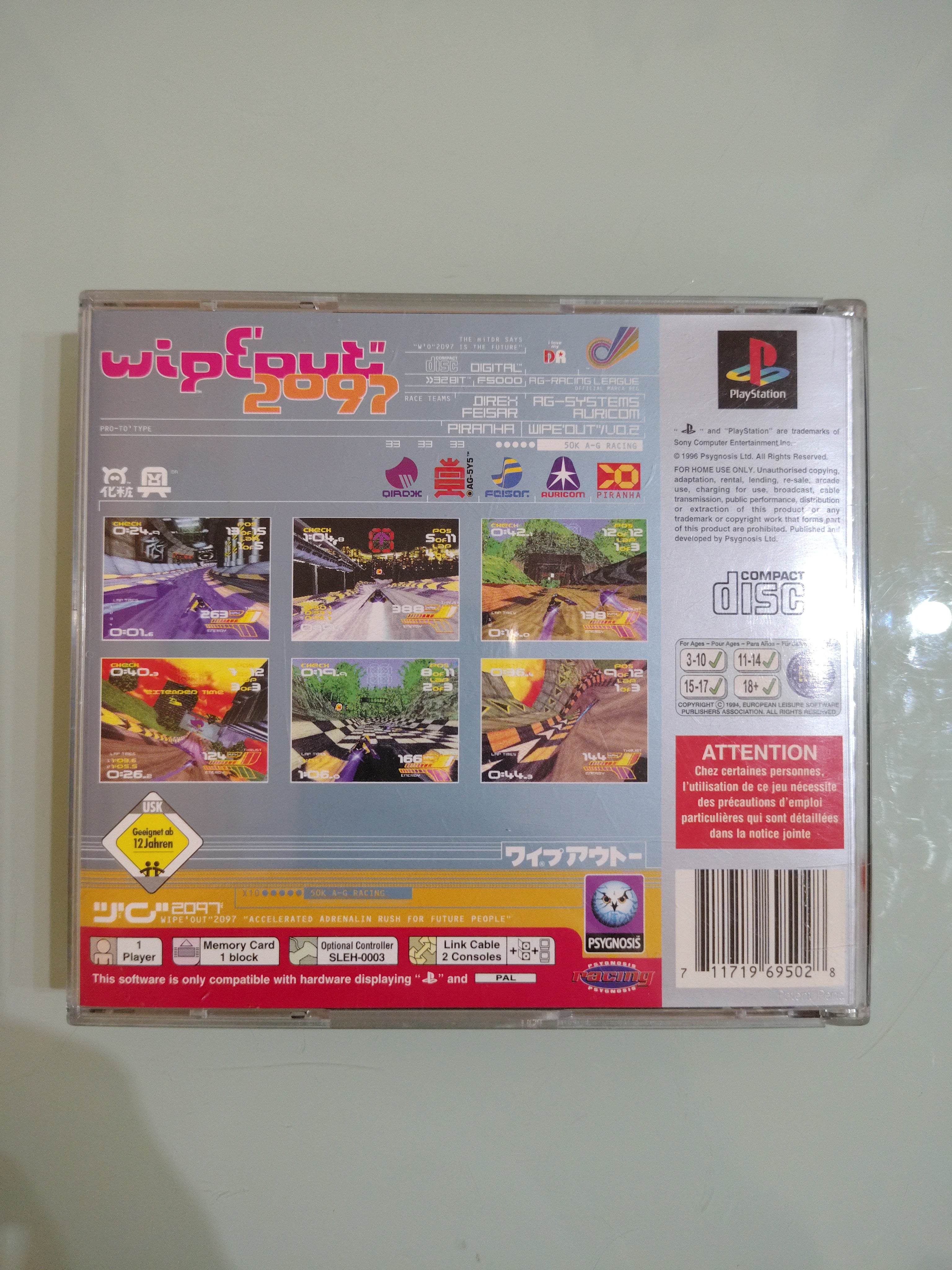 Wipeout 2097 - Sony Playstation - PS1 PSX - PAL
