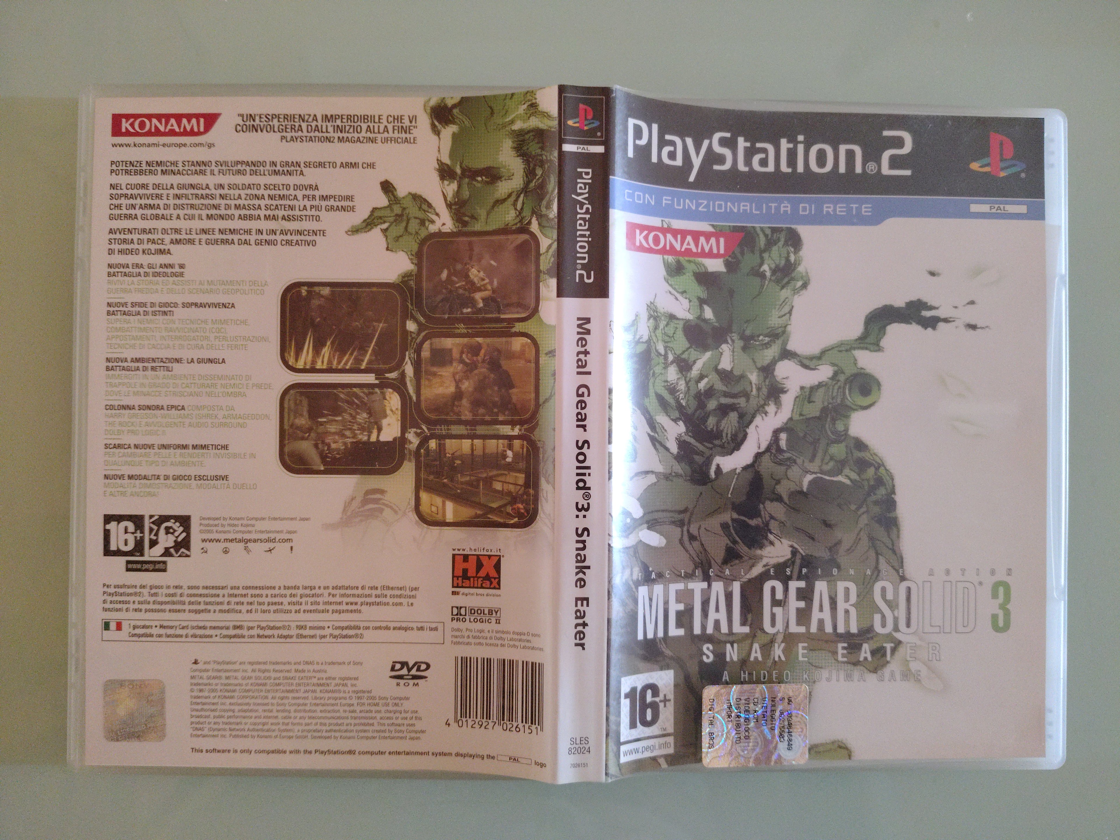 Metal Gear Solid 3 SNAKE EATER PS2 Edizione ITALIANA PAL prima stampa usato