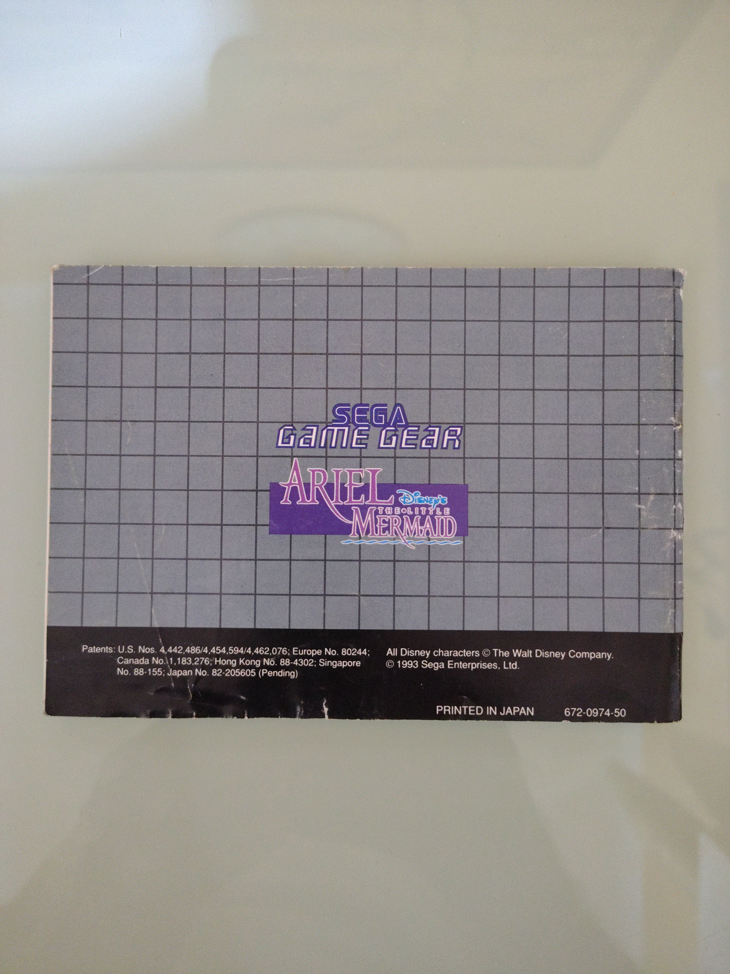 Ariel The Little Mermaid - SEGA Game Gear ( manuale)