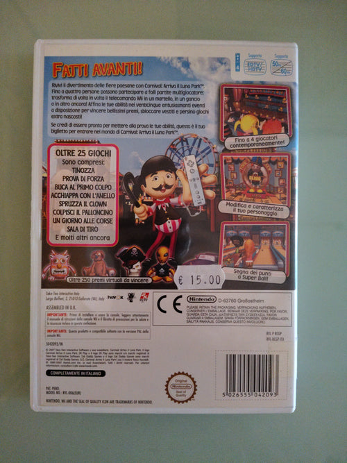 CARNIVAL ARRIVA IL LUNA PARK NINTENDO WII WIIU U PAL ITALIANO ORIGINALE COMPLETO
