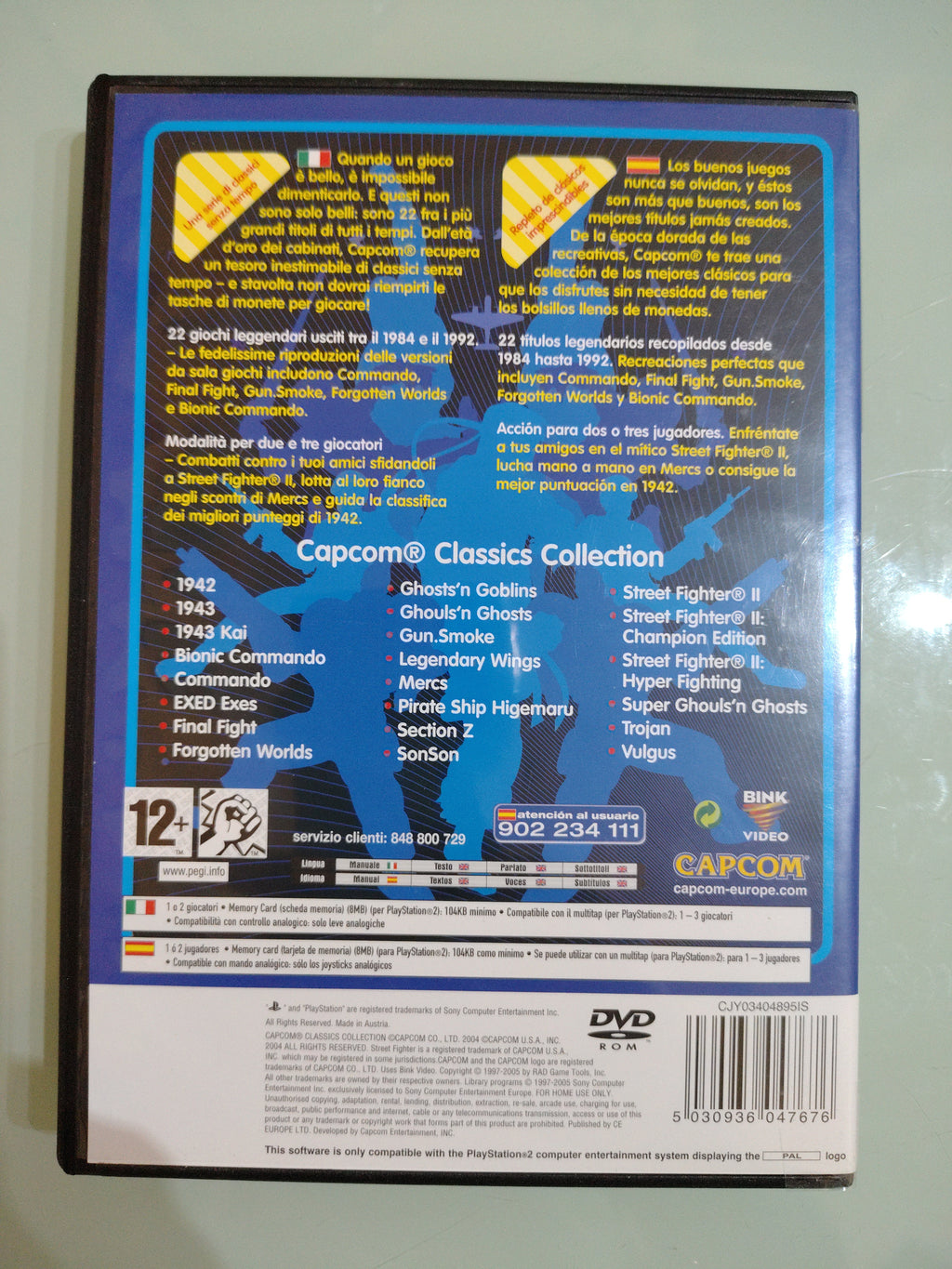 CAPCOM CLASSICS COLLECTION PAL ita