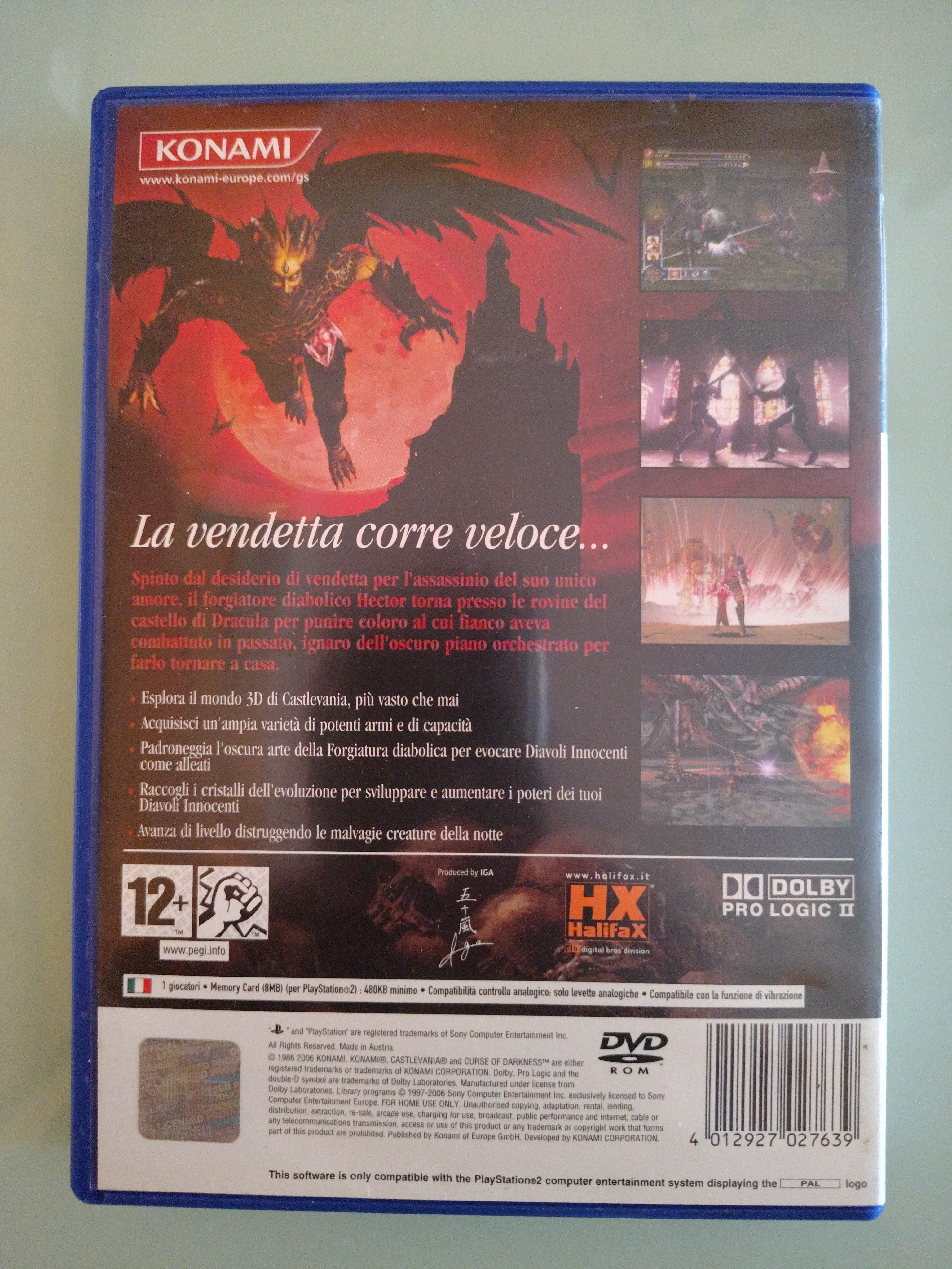 Castlevania Curse Of Darkness Ps2 Pal Ita Italiano PlayStation 2