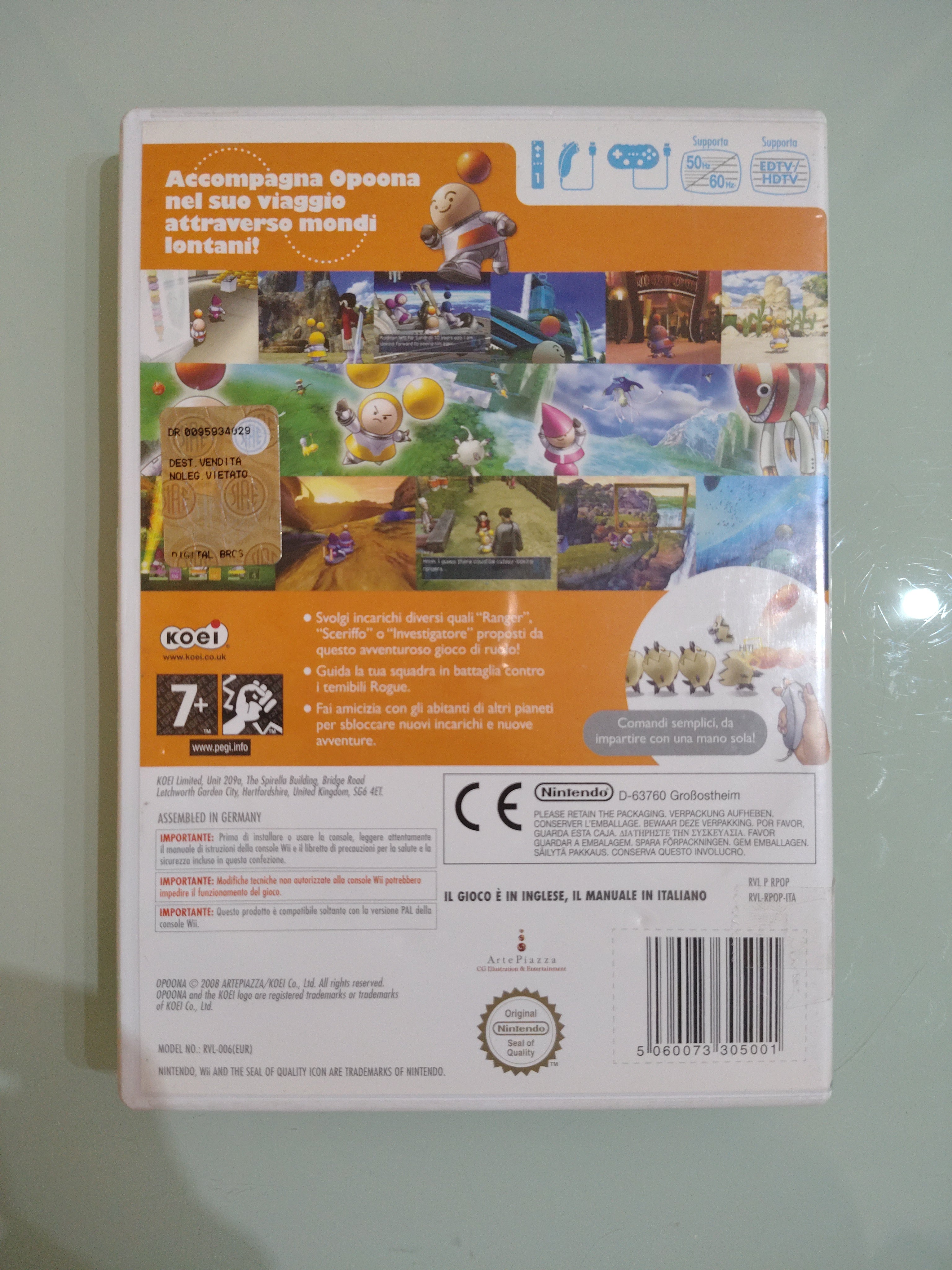 OPOONA NINTENDO WII e WIIU U PAL EU EUR ITA ITALIANO ORIGINALE