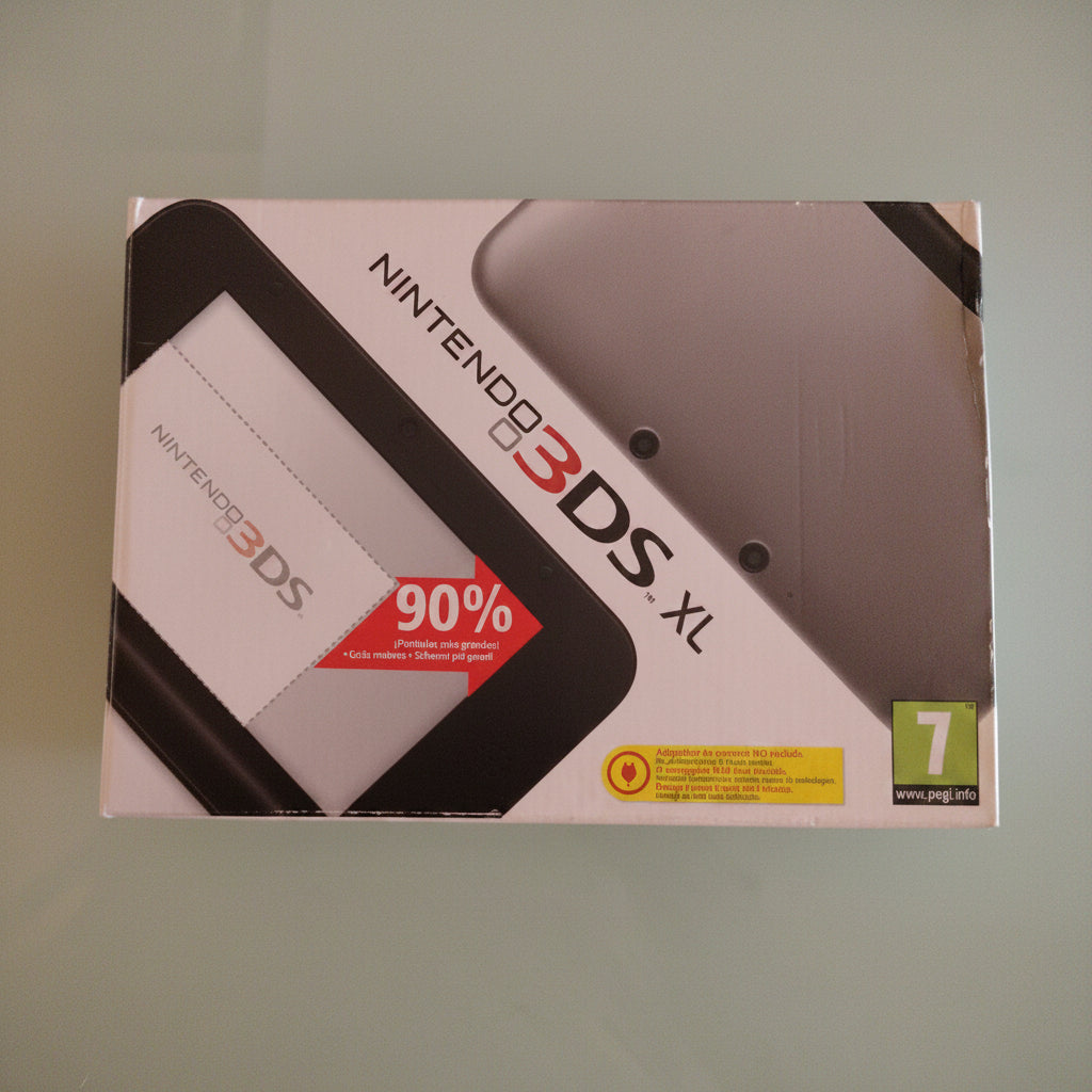 Nintendo 3DS - Console XL #argento + cavo alimentazione con scatola originale