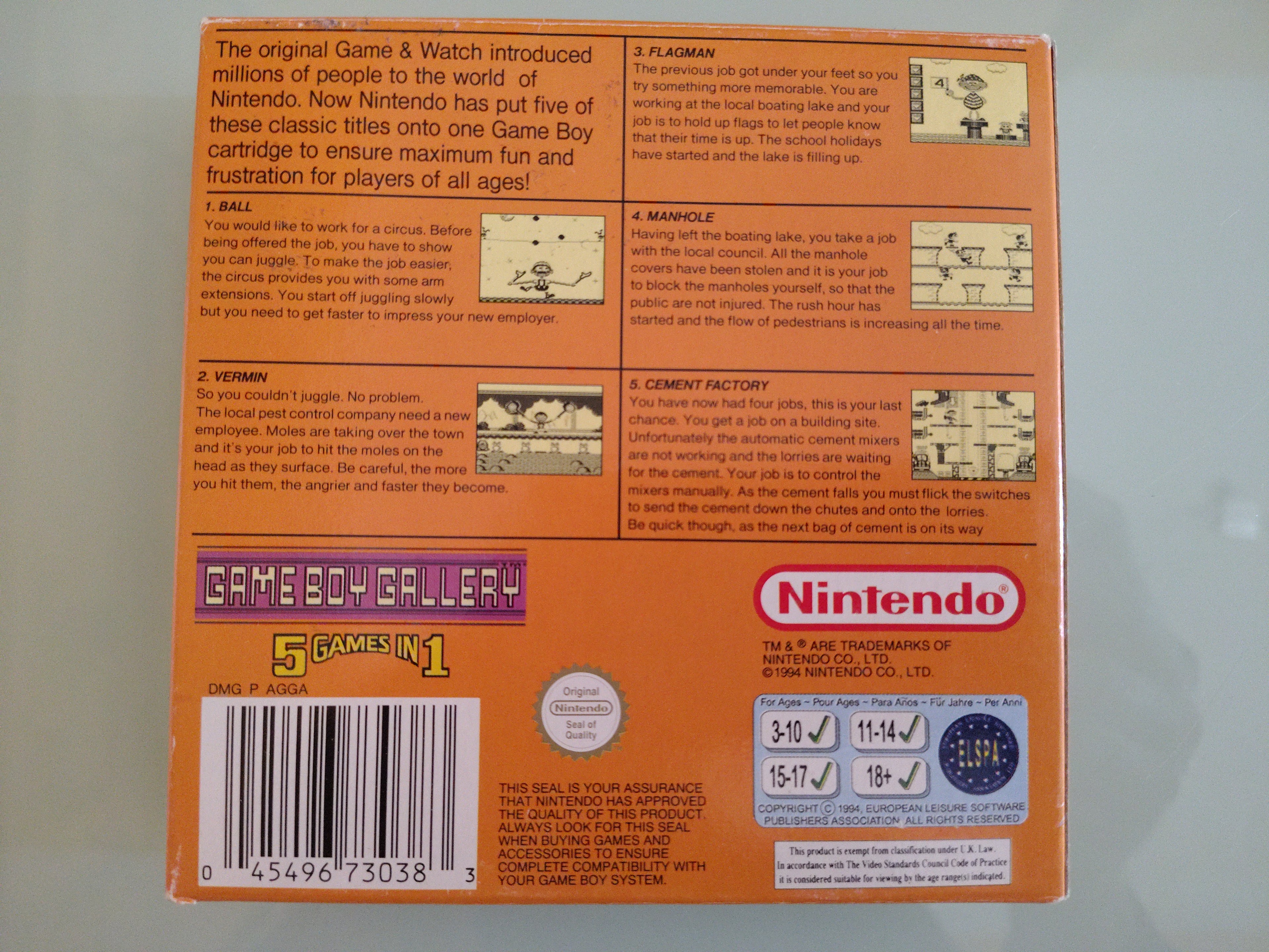 Game boy gallery 5 games in 1
