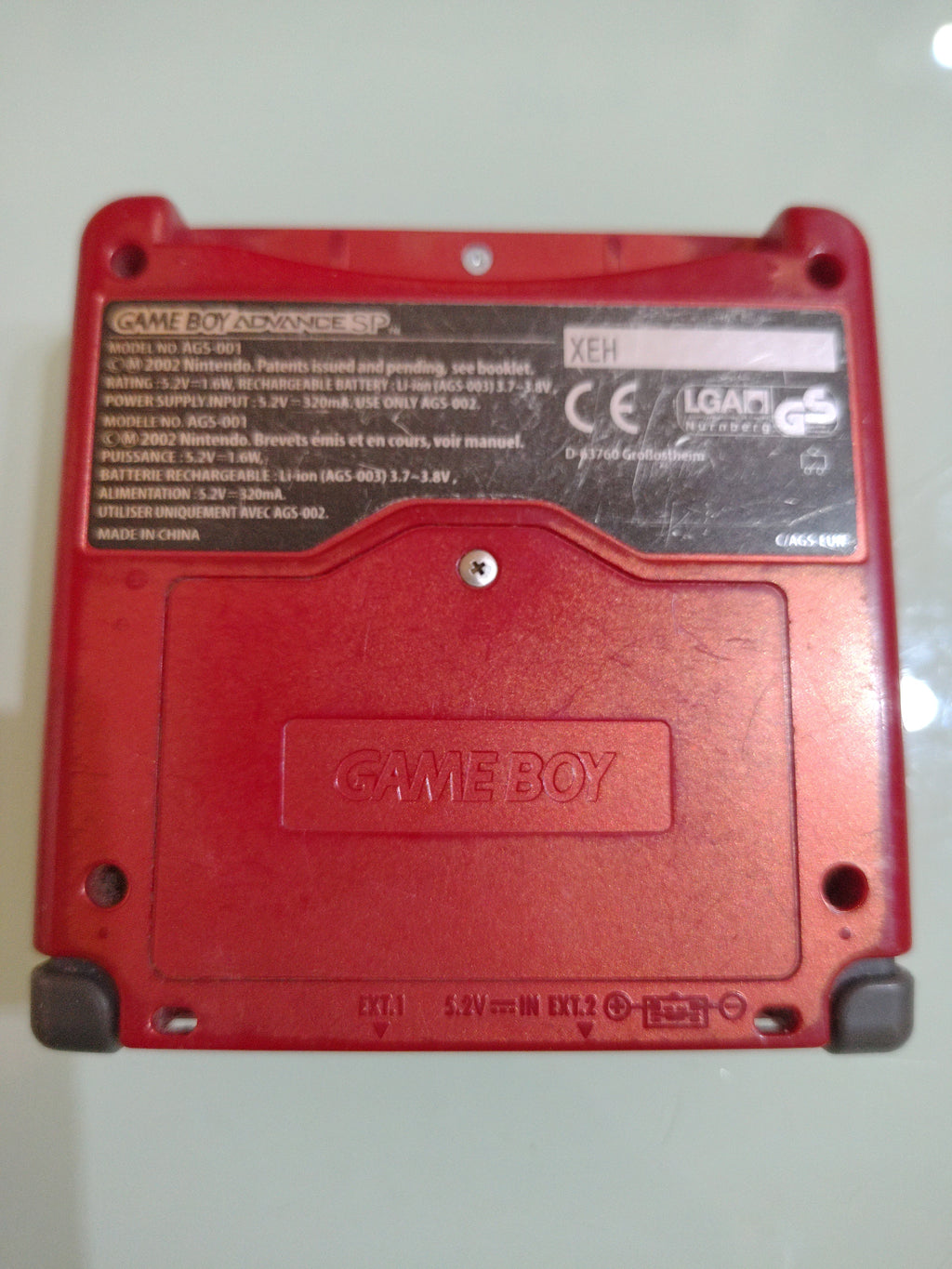 GAME BOY ADVANCE SP ROSSO AGS 001