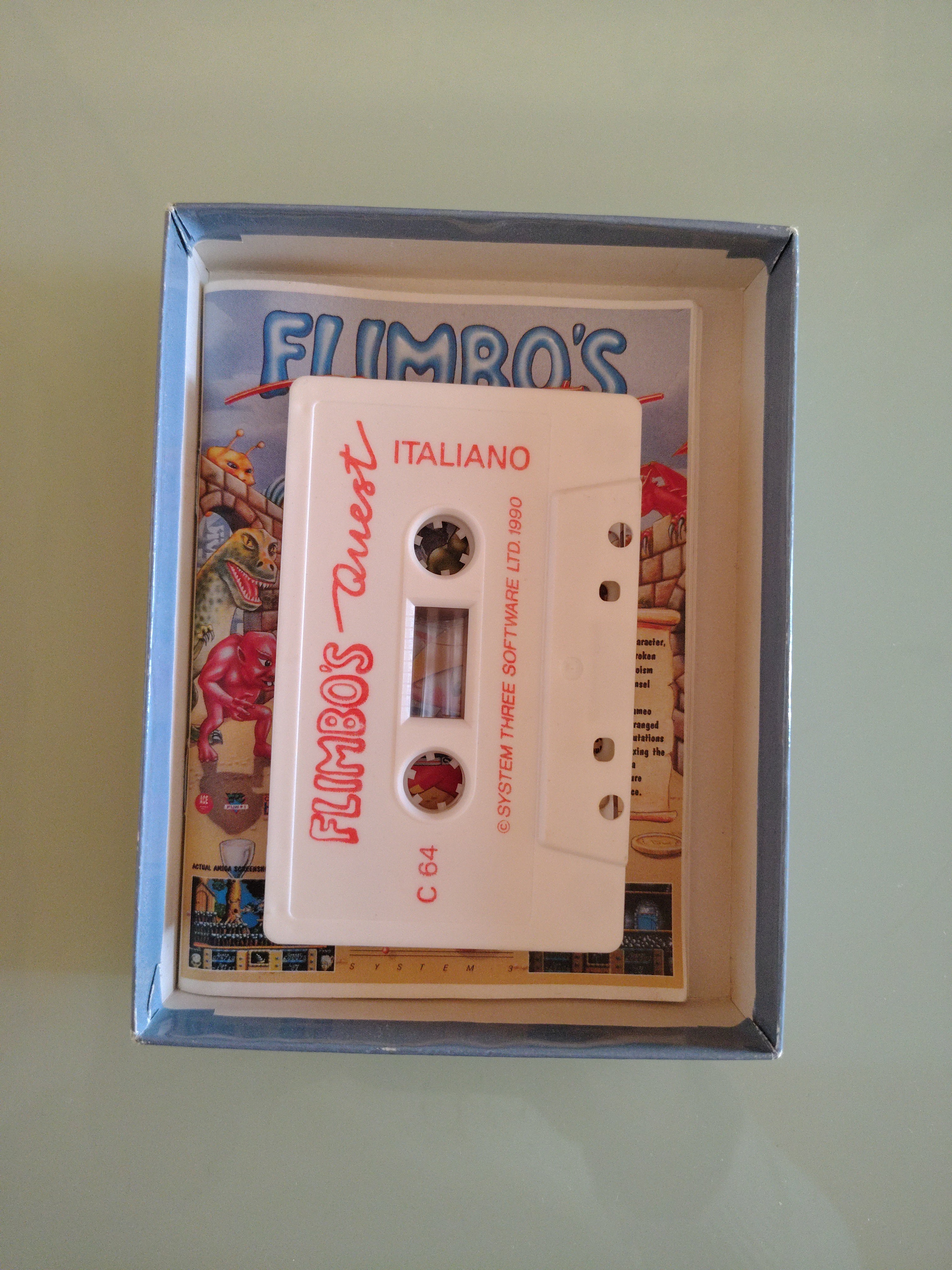 FLIMBO'S QUEST SYSTEM 3 C64 COMMODORE 64 CASSETTA COMPLETO
