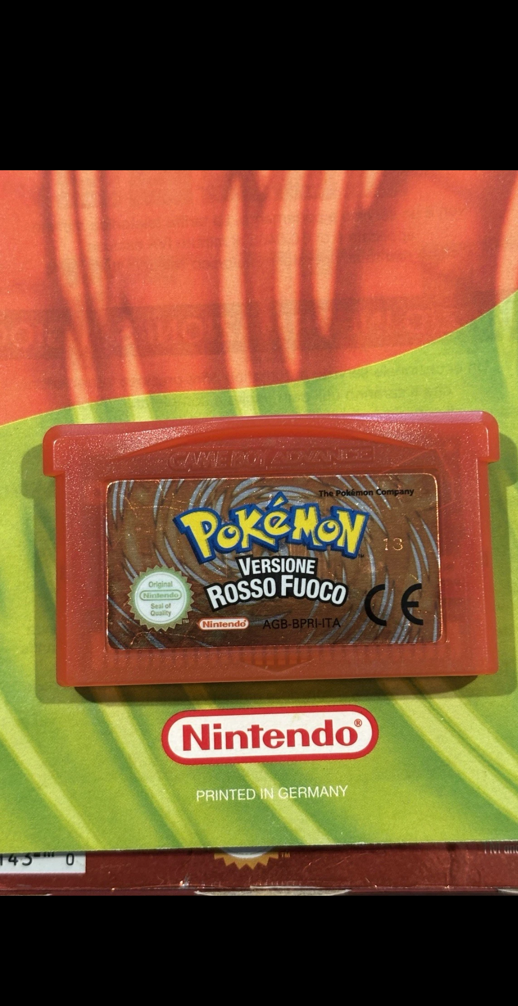POKEMON VERSIONE ROSSO FUOCO ORIGINALE GBA   WIRELESS ADAPTER