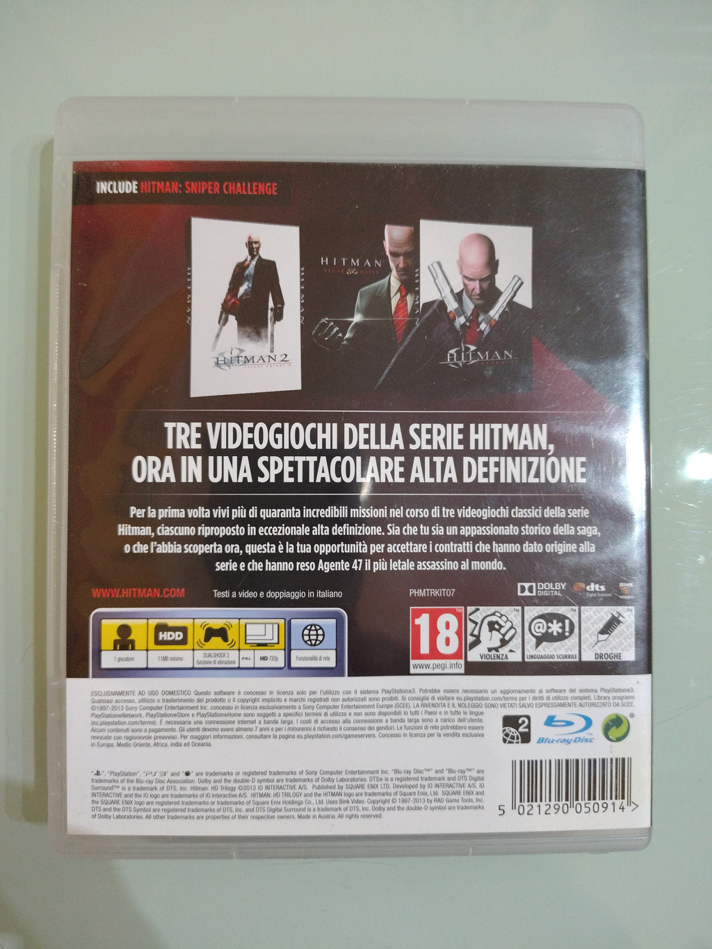 Hitman Trilogy Classic HD PS3 Sony Playstation 3 PAL ITA gioco usato COMPLETO