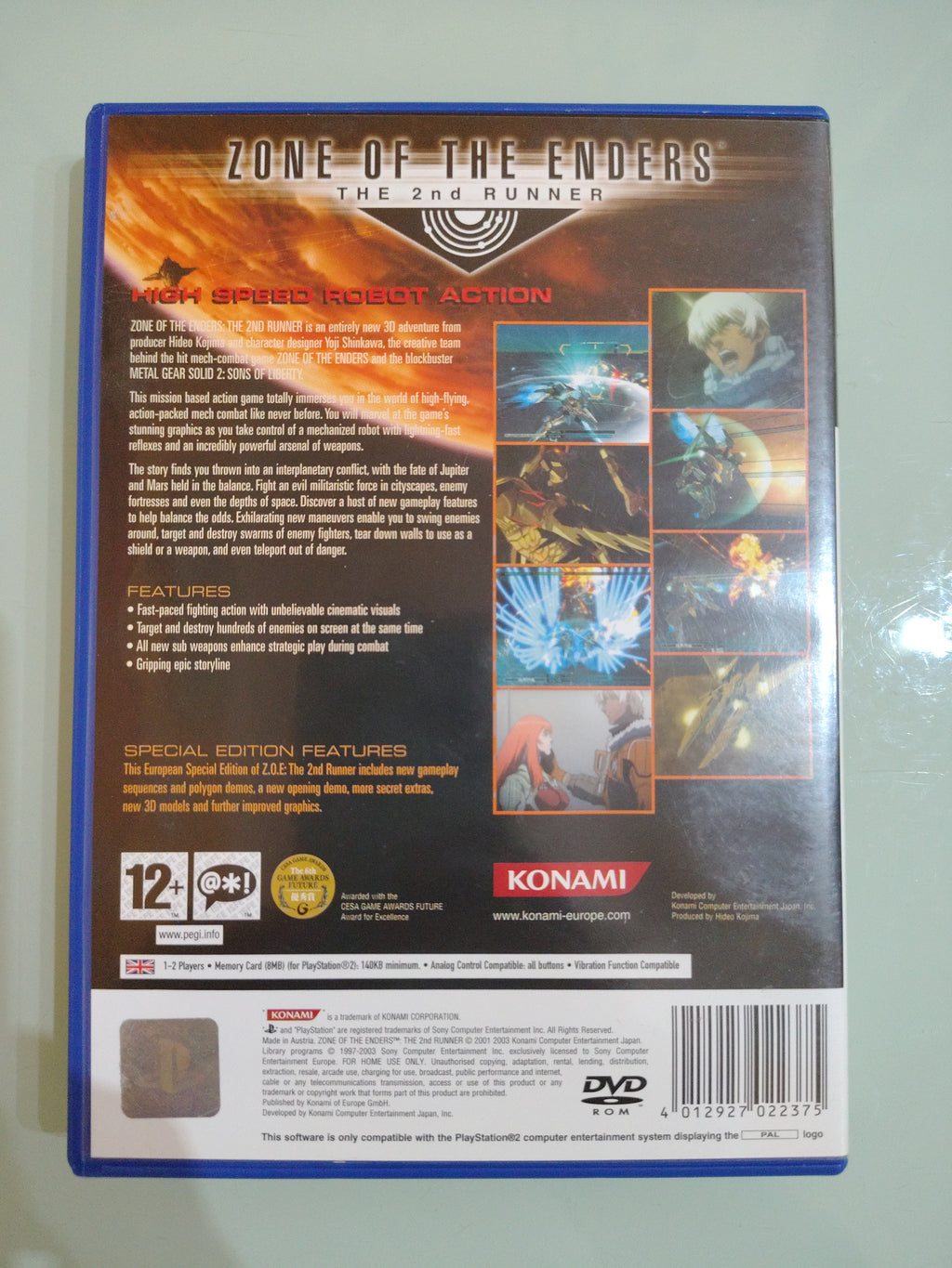 ZONE OF THE ENDERS THE 2ND RUNNER SPECIAL EDITION SECOND PS2 PAL ITA COMPLETO