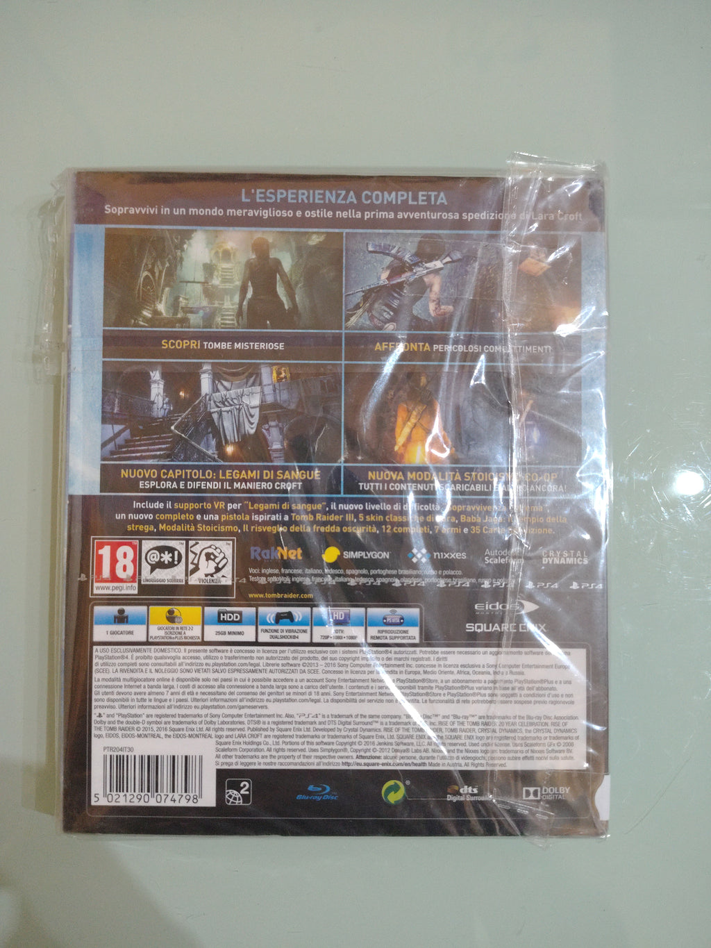 RISE OF THE TOMB RAIDER - SONY PS4 NUOVO SIGILLATO  VERSIONE CARTONATA PAL ITA