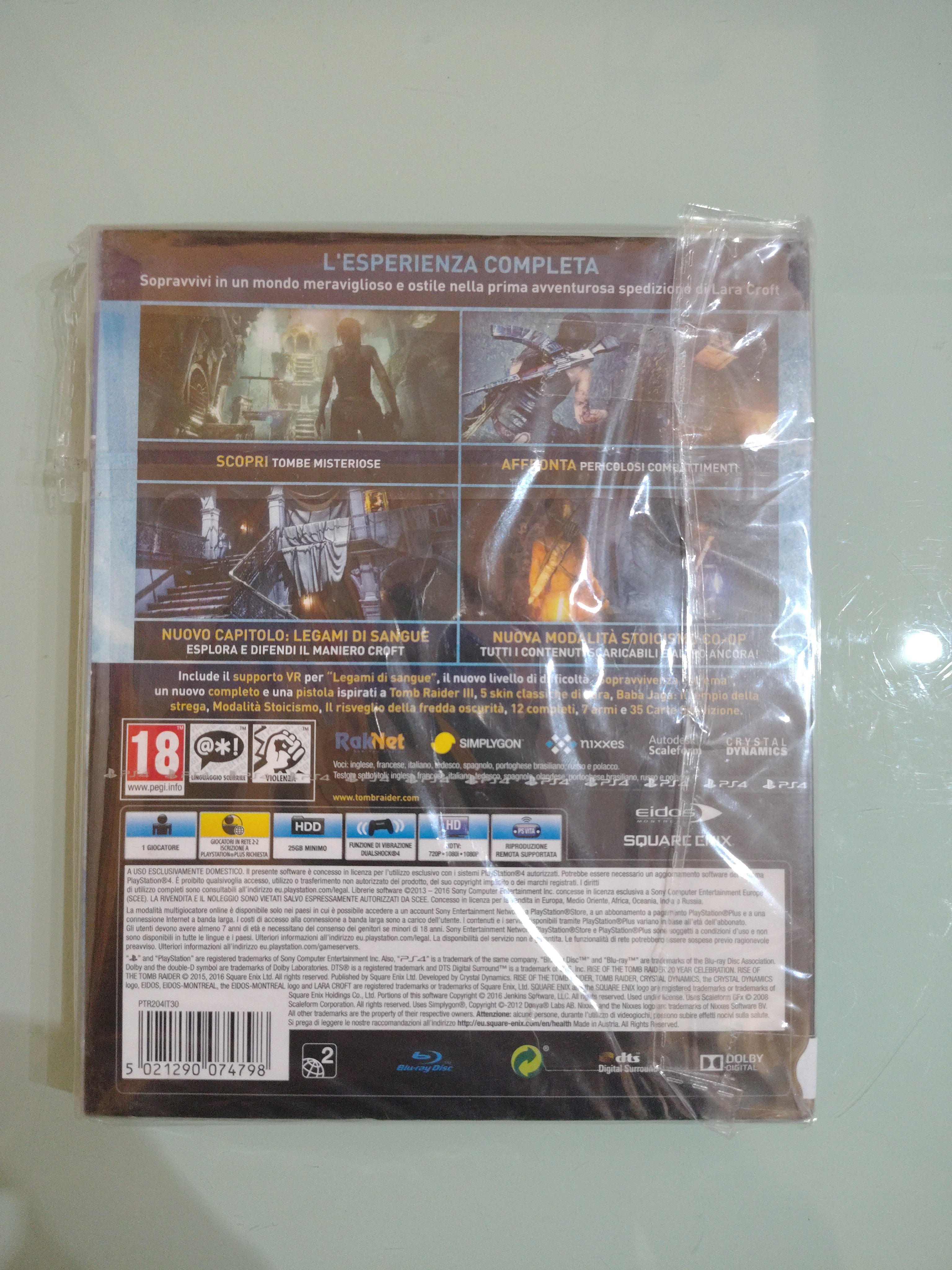 RISE OF THE TOMB RAIDER - SONY PS4 NUOVO SIGILLATO  VERSIONE CARTONATA PAL ITA