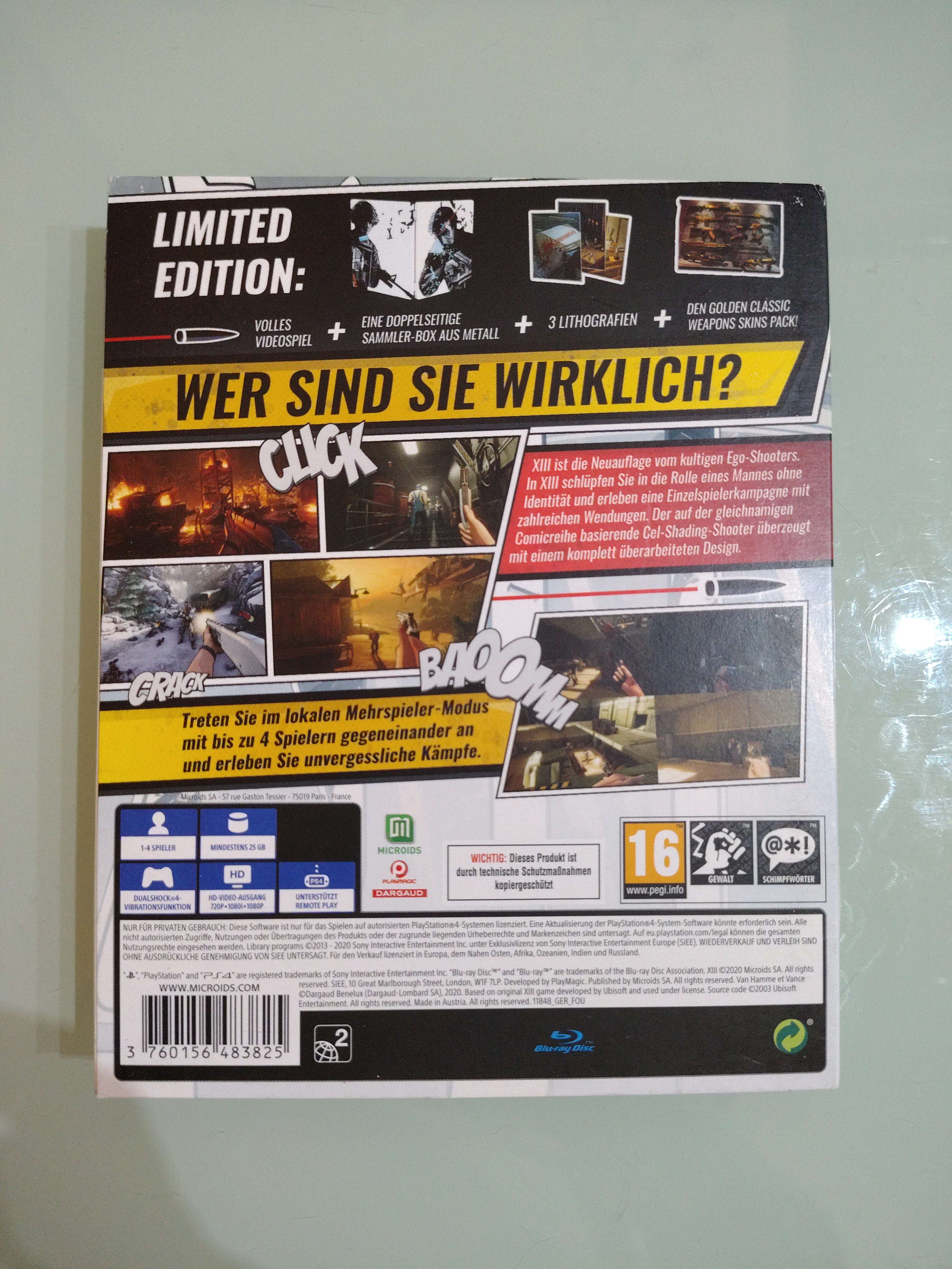 XIII LIMITED EDITION  PLAYSTATION 4 PAL  MULTILINGUE