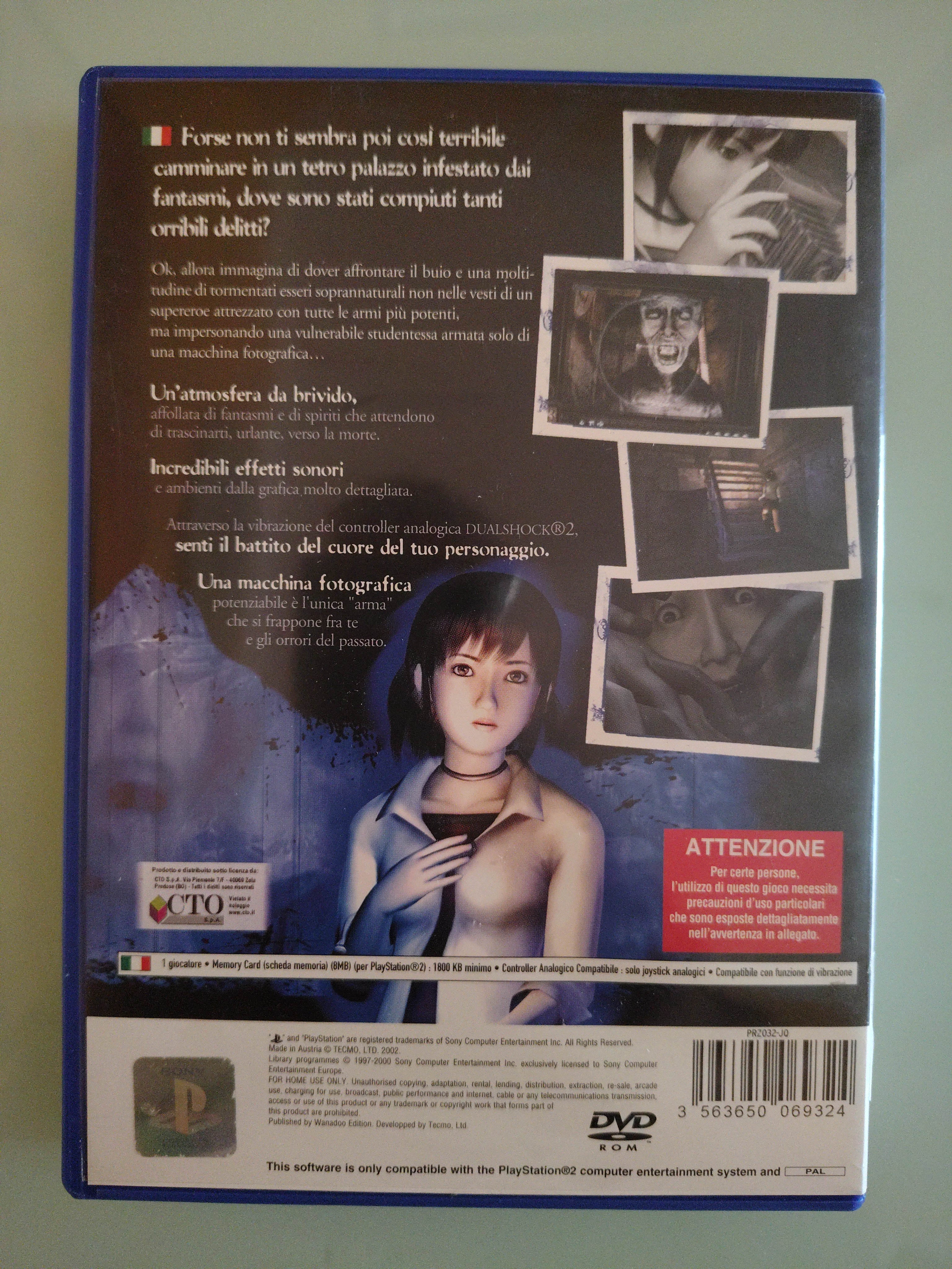 Project Zero Playstation PS2 Edizione   in italiano usato completo
