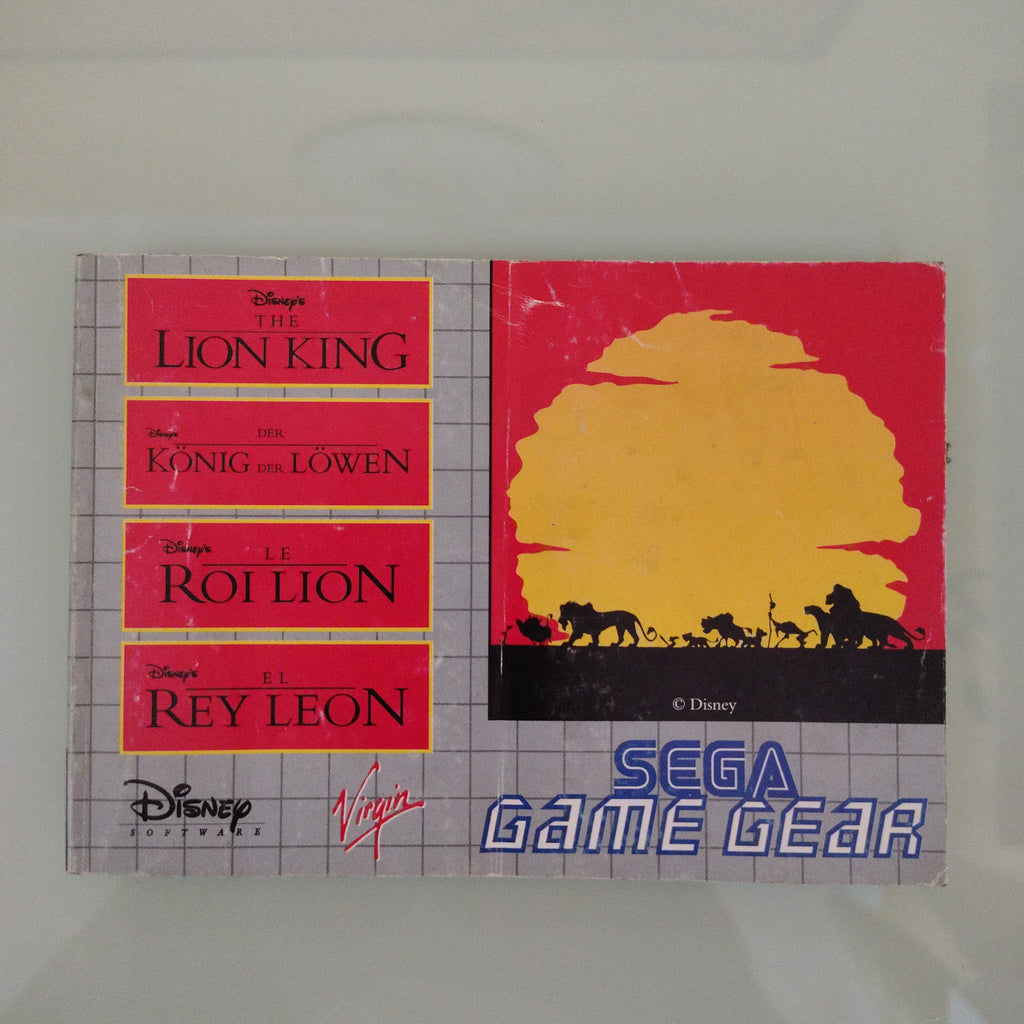 Sega Game Gear - Disney il.re leone ( manuale )