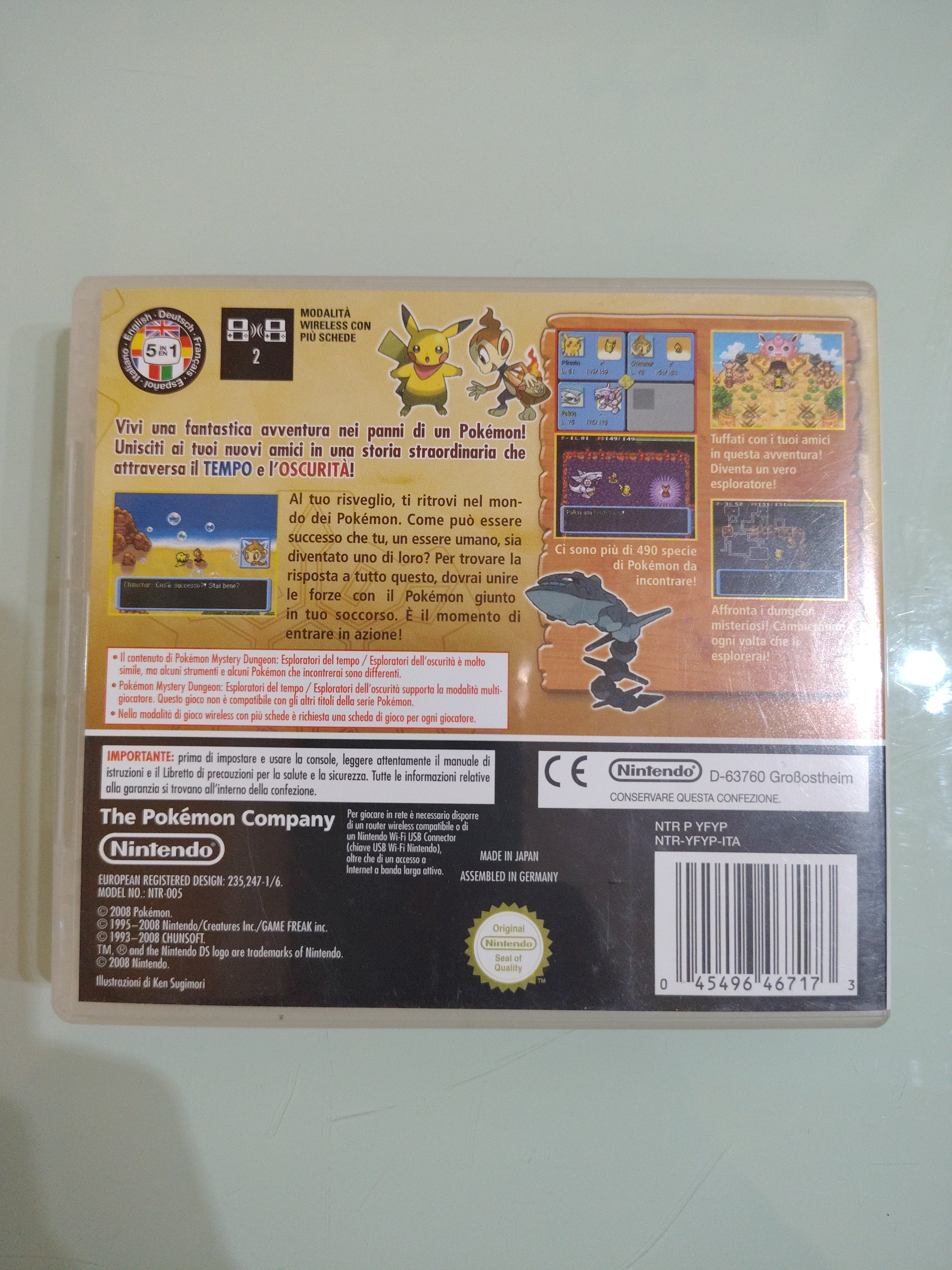 Pokemon Mystery Dungeon - Esploratori Dell'Oscurita - Nintendo DS NDS - PAL
