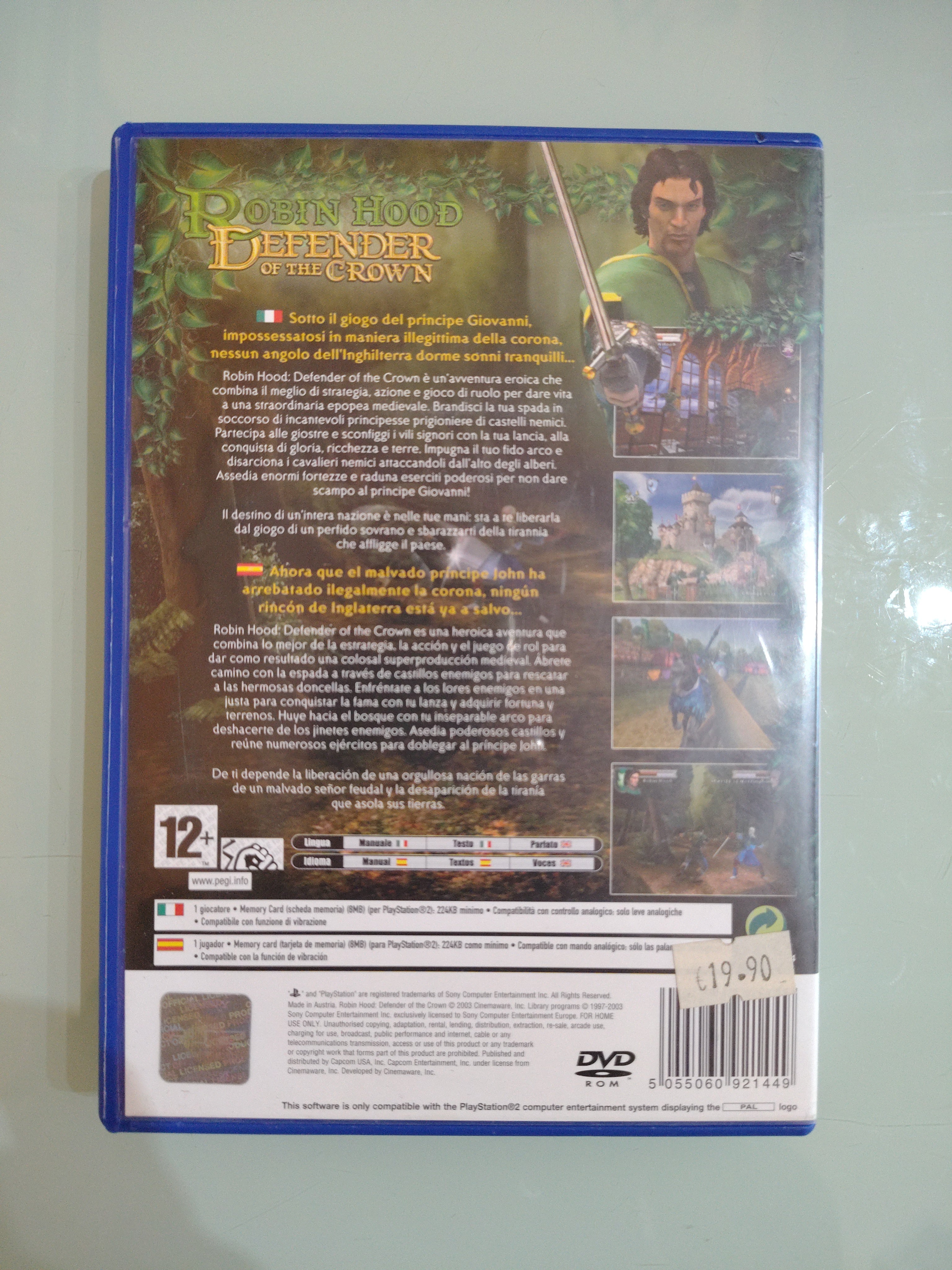 Robin Hood Defender of the Crown PS2 edizione italiana