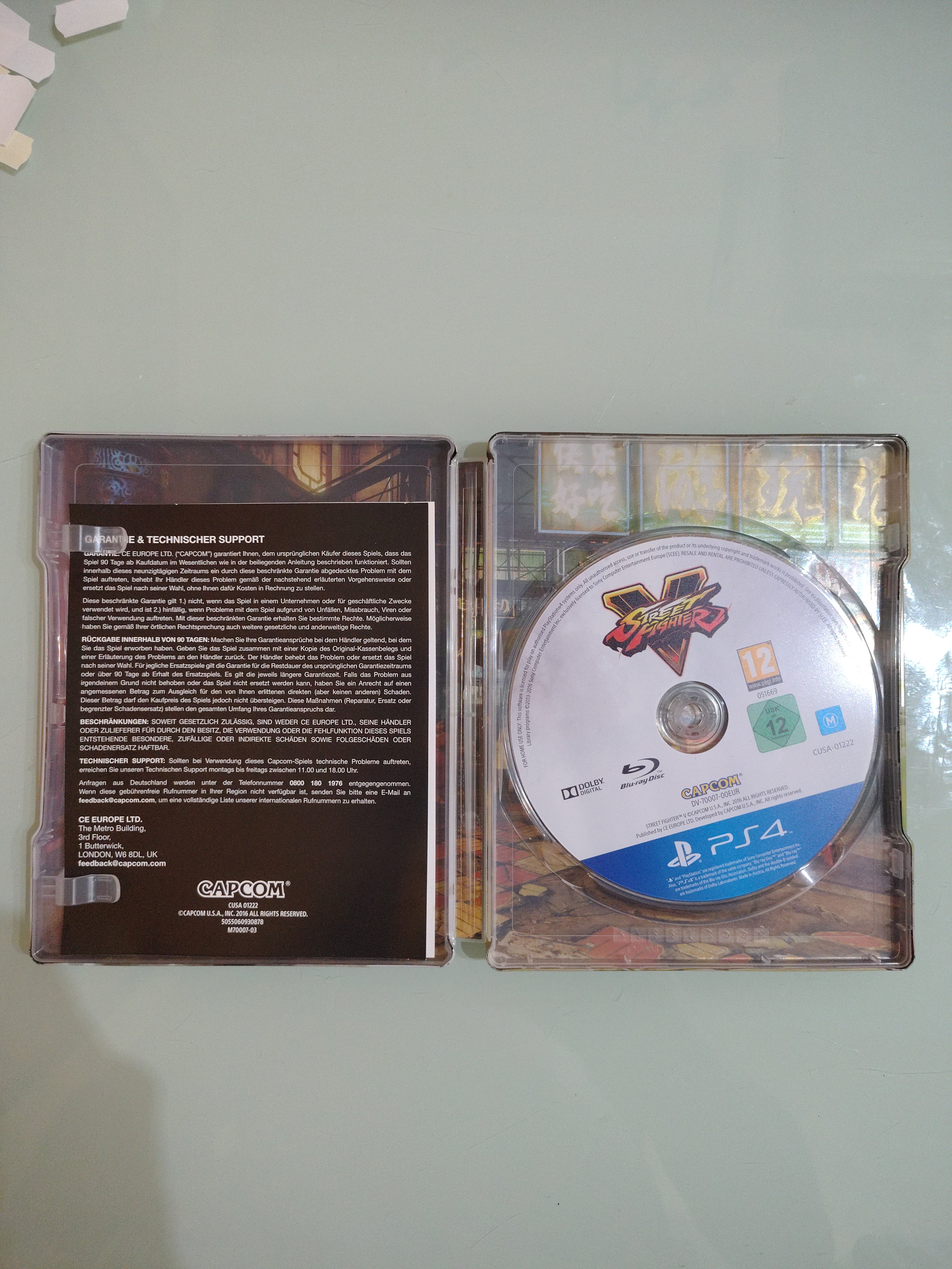 Street Fighter 5 V  Steelbook  Sony Playstation 4 PAL