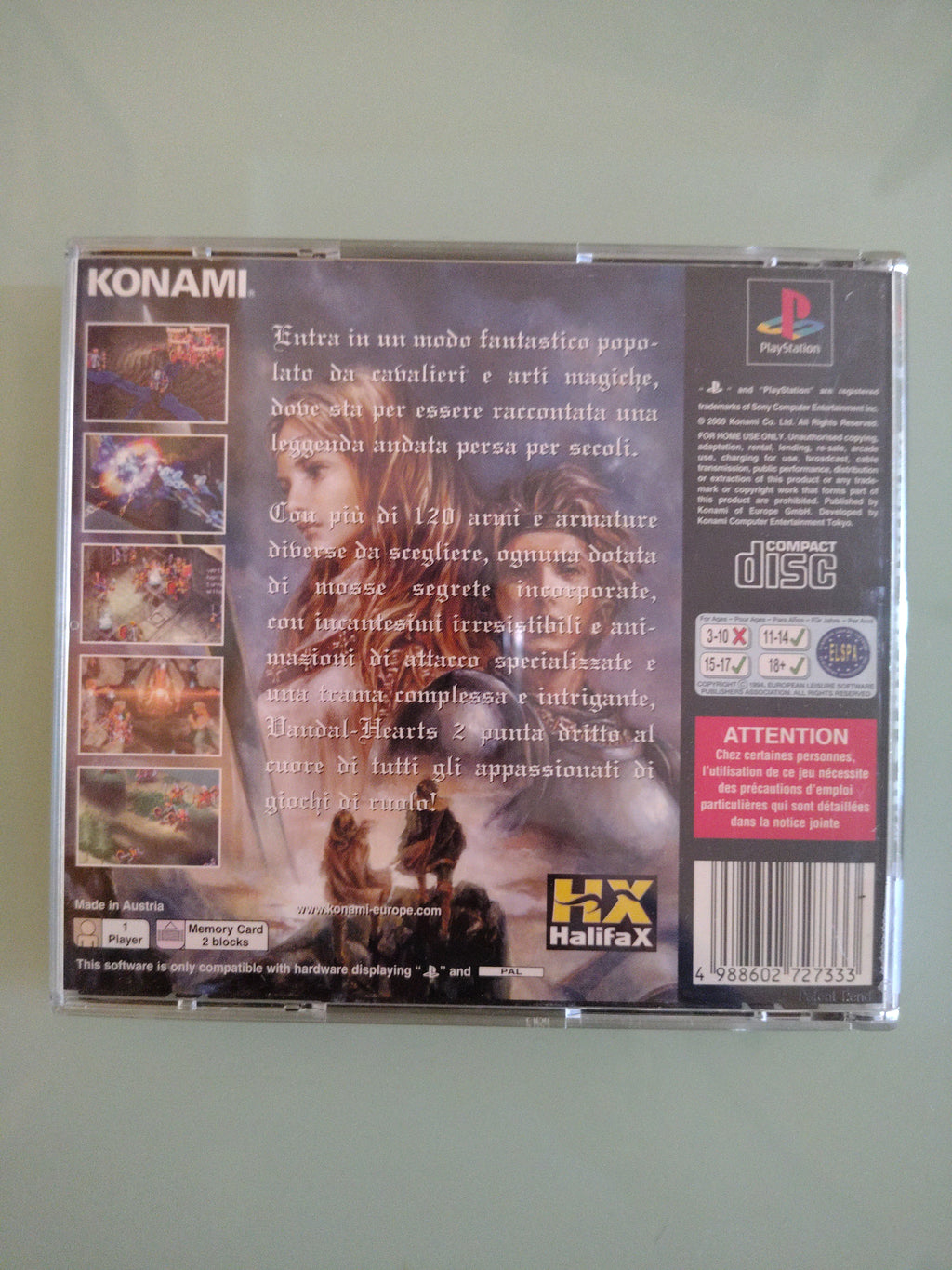 Vandal Hearts 2 II - PAL ITA 🇮🇹 - Playstation 1   PSX demo suikoden III raro