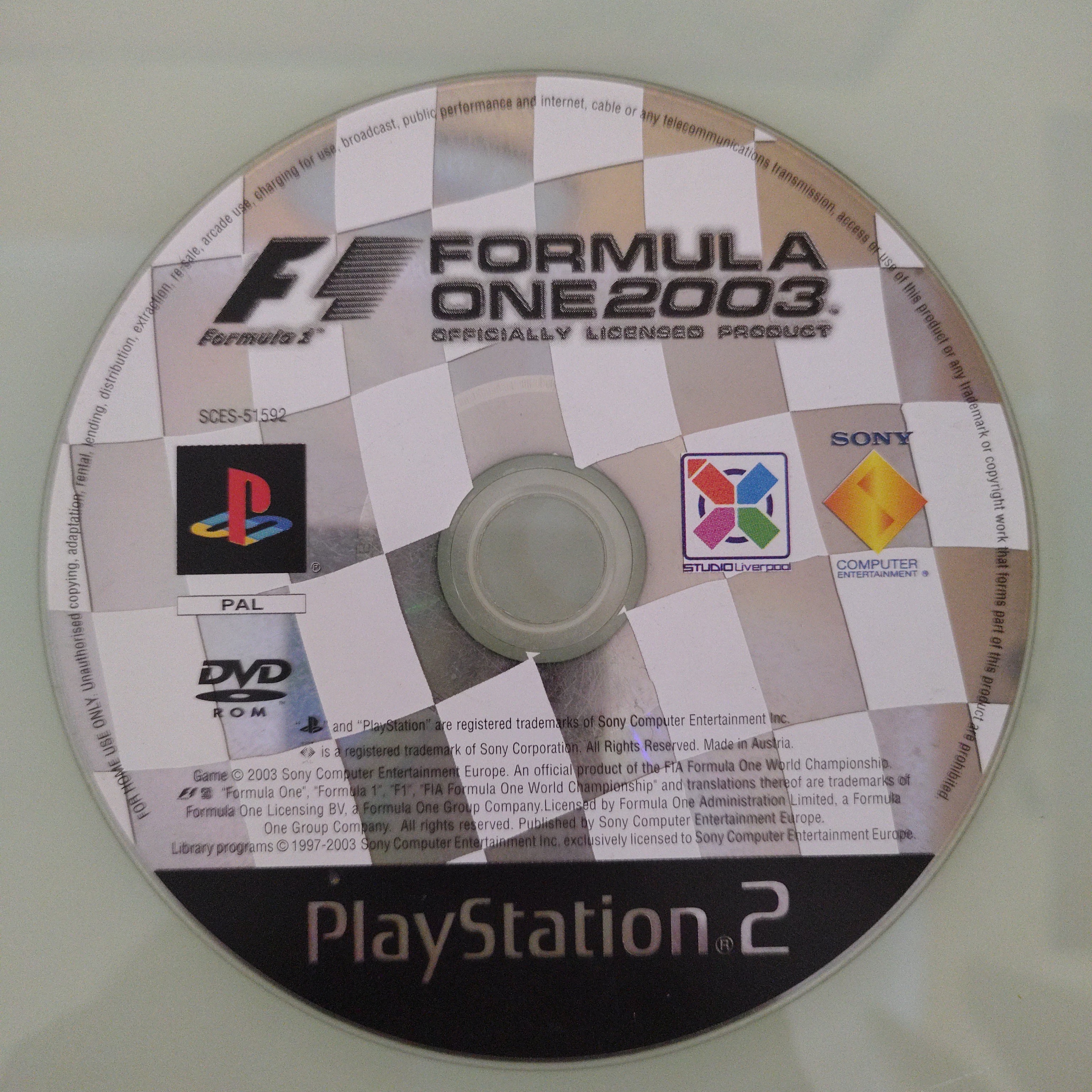 FORMULA ONE 2003 ( solo  disco)