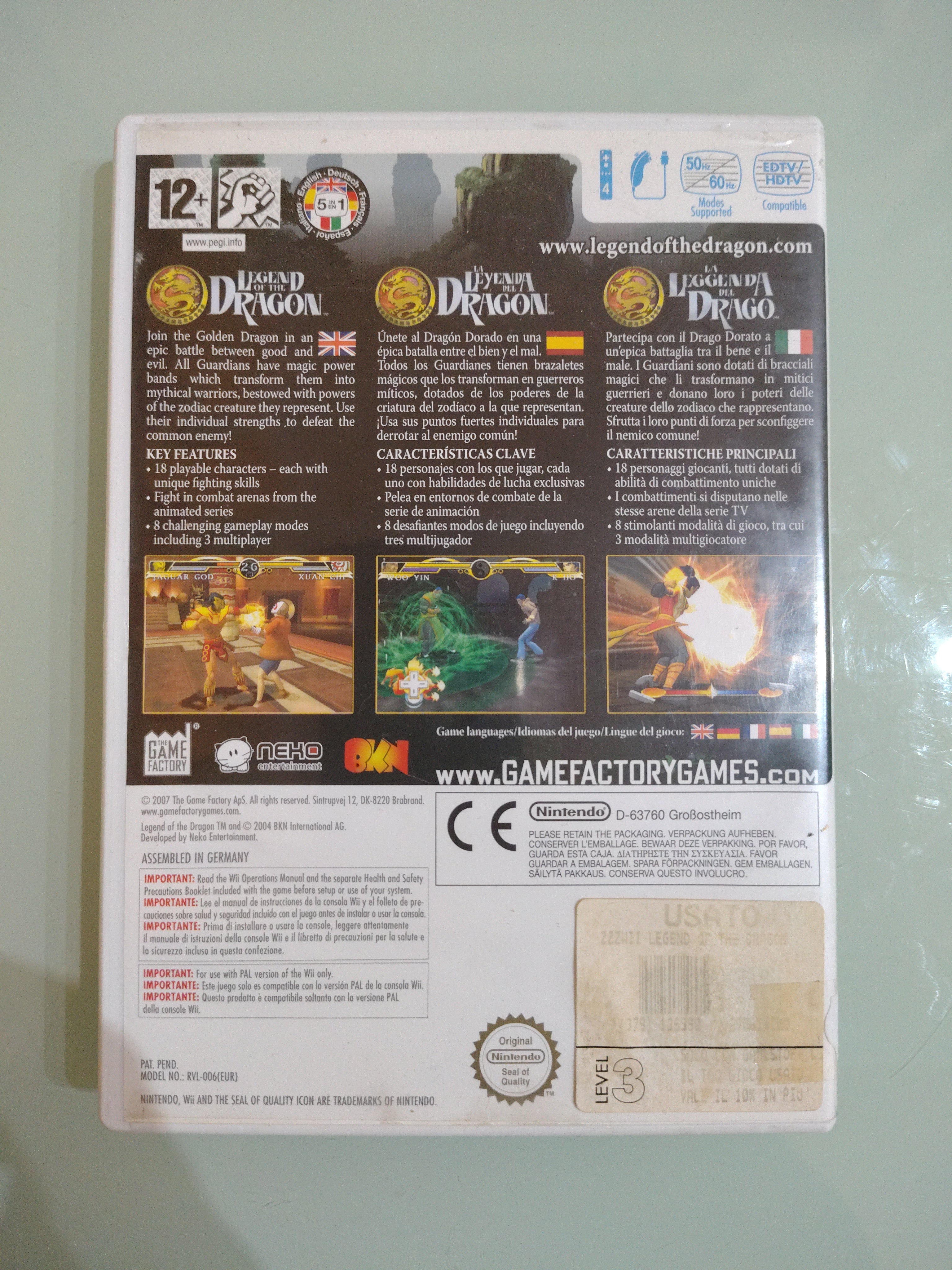 Legend of the dragon PAL multilingue