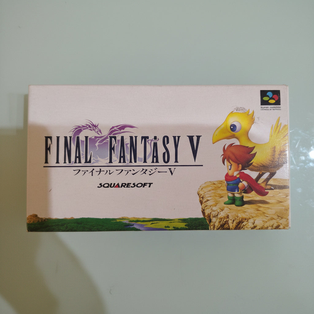Final Fantasy V versione giapponese con scatola Super Nintendo SNES 1991
