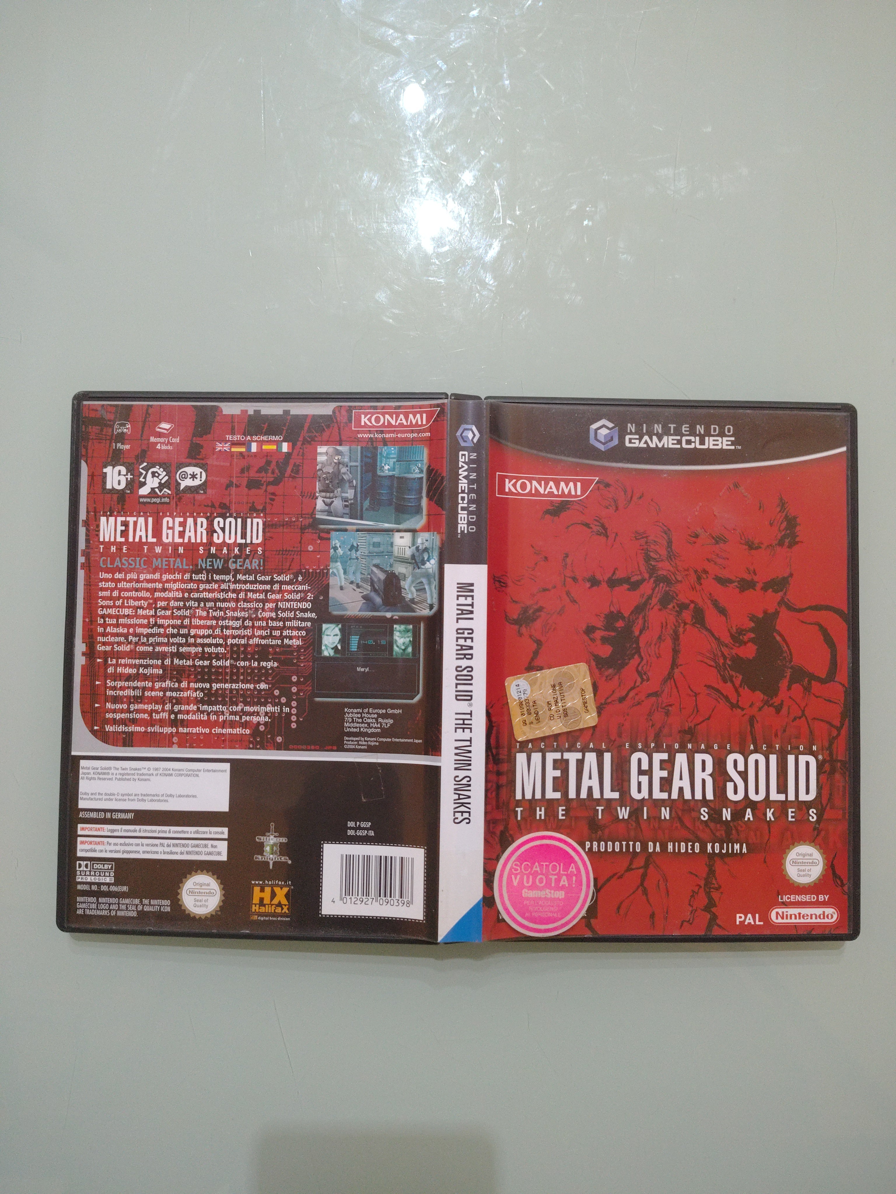 METAL GEAR SOLID TWIN SNAKES GAMECUBE NGC VERSIONE ITALIANA PAL ITA