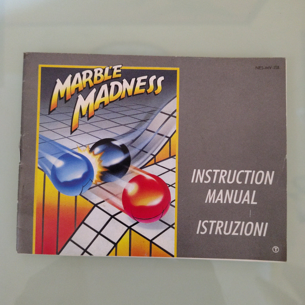 Marble Madness NES solo manuale istruzioni