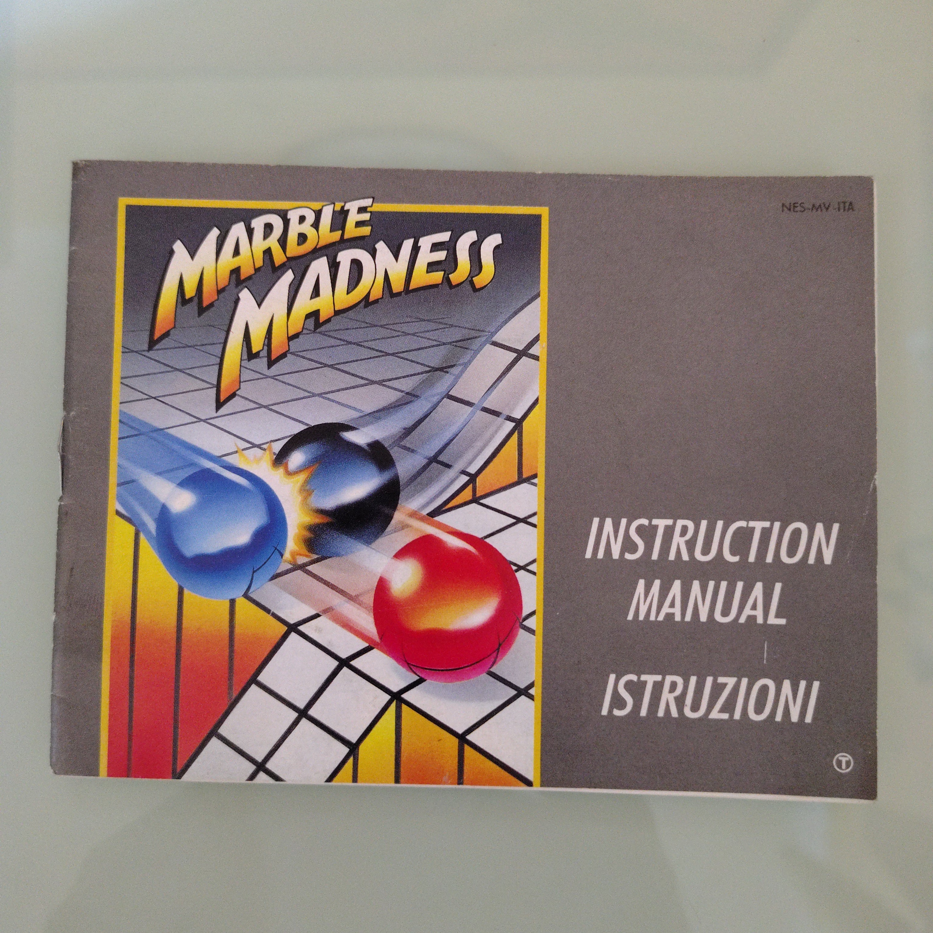 Marble Madness NES solo manuale istruzioni