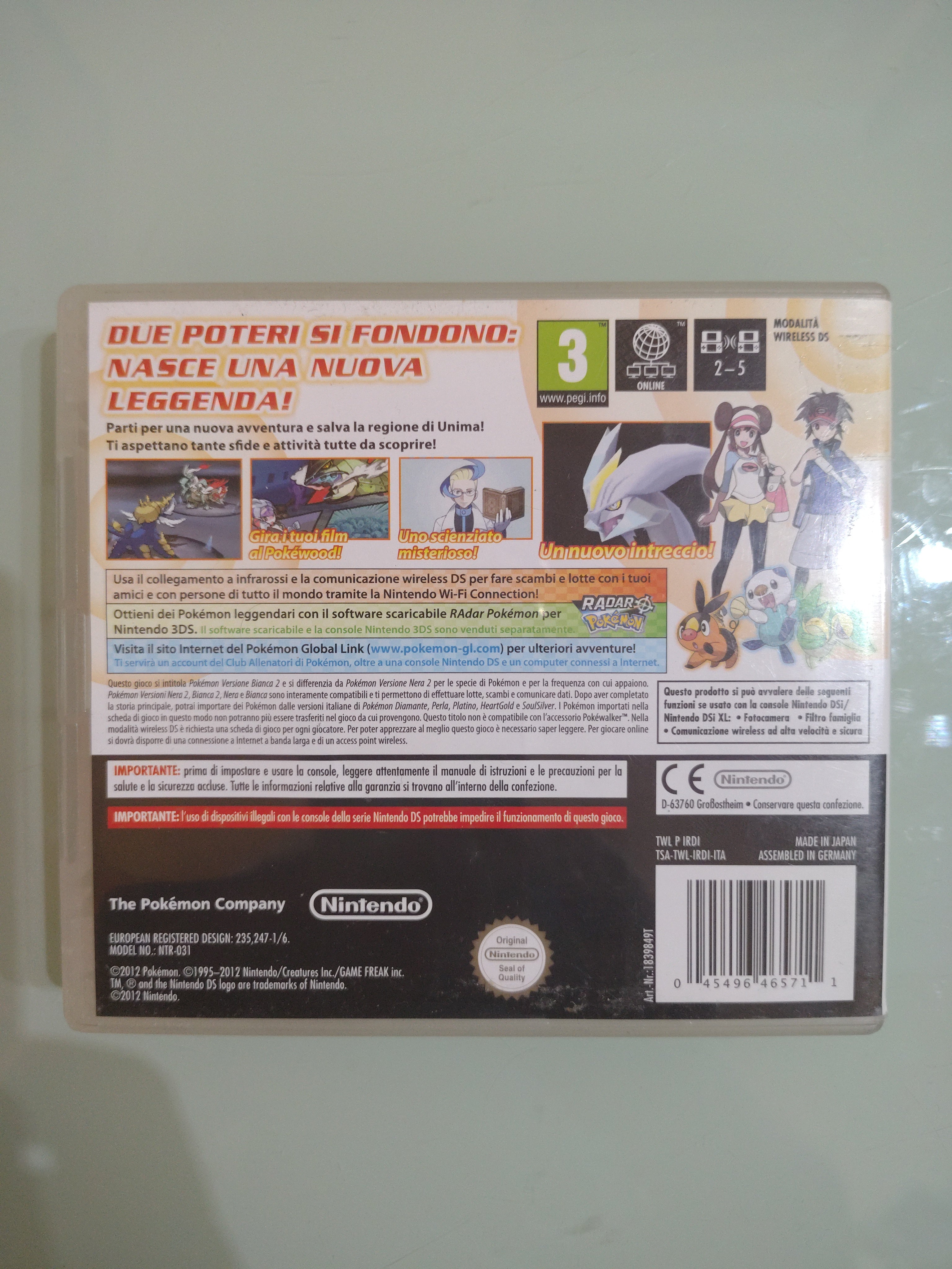 Pokèmon Bianca 2 Completo Originale Nintendo PAL ITA for DS 3DS