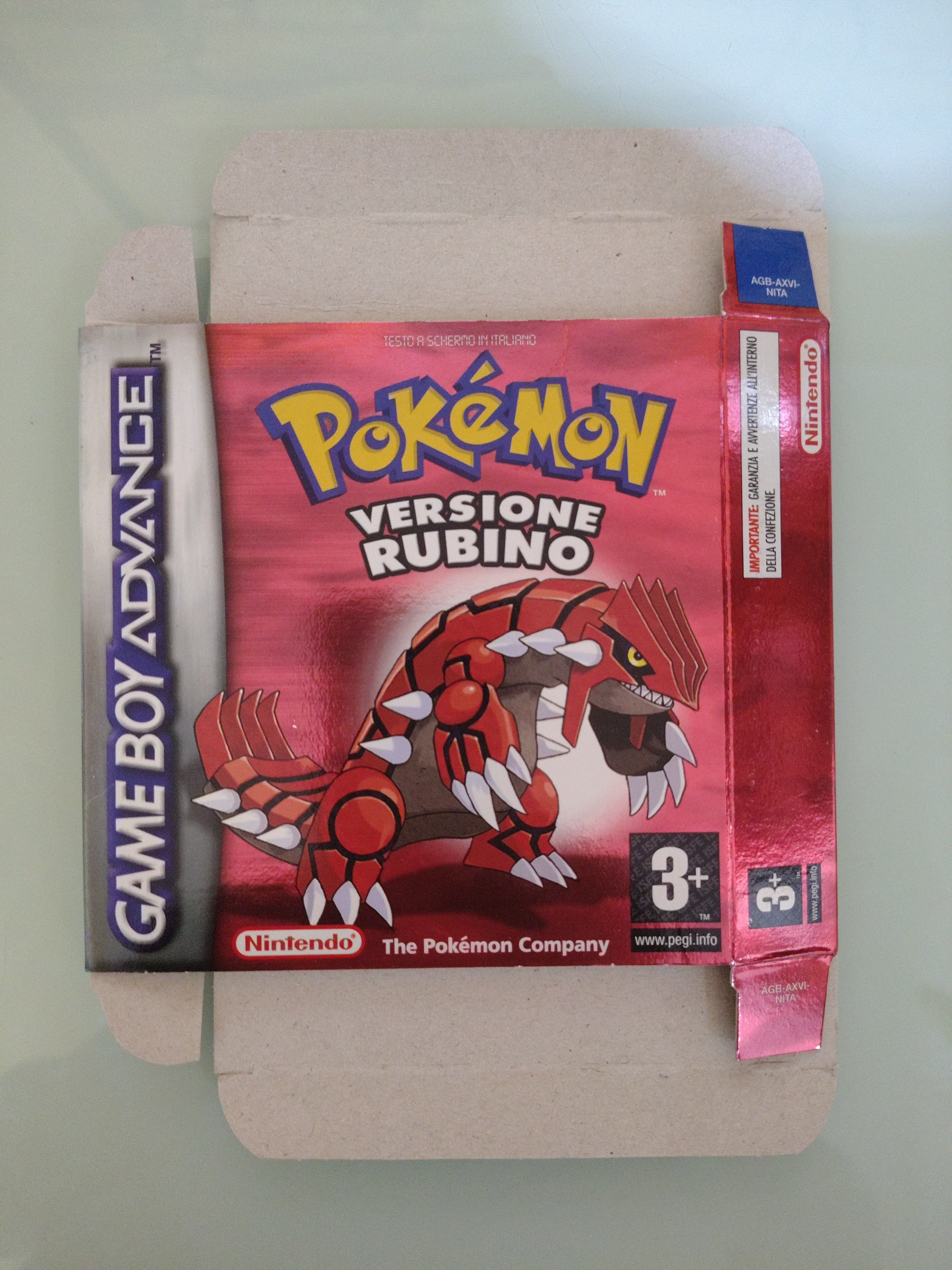Scatola originale 100% Pokemon rubino ita