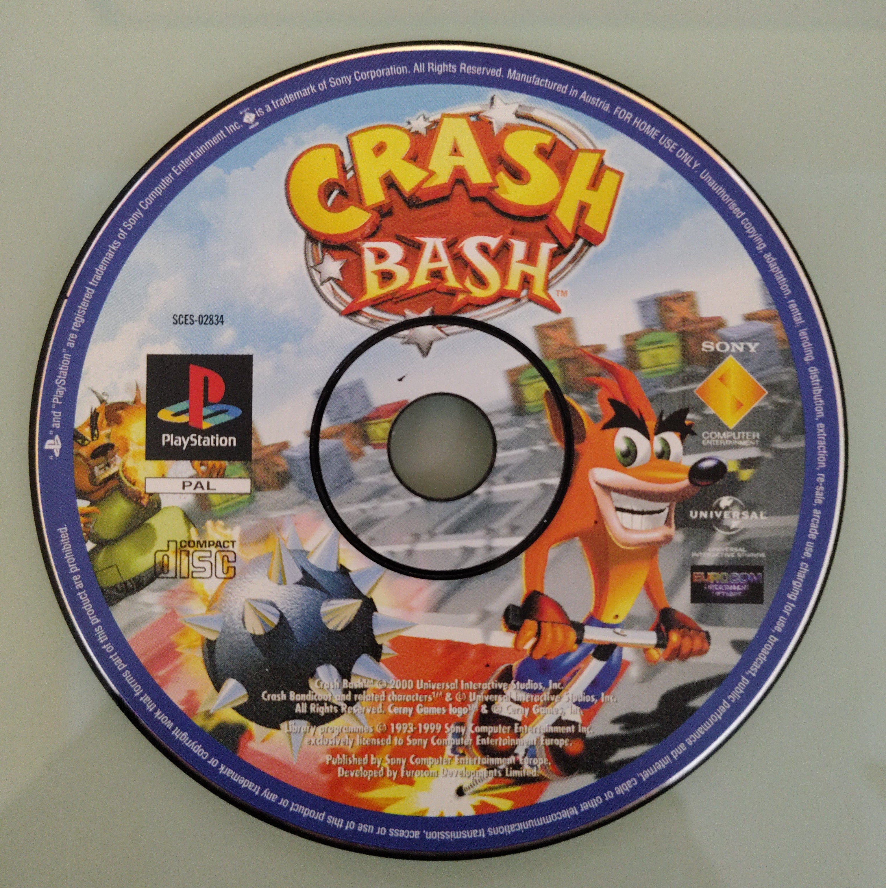 CRASH BASH - PRIMA STAMPA ORIGINALE ( solo disco )