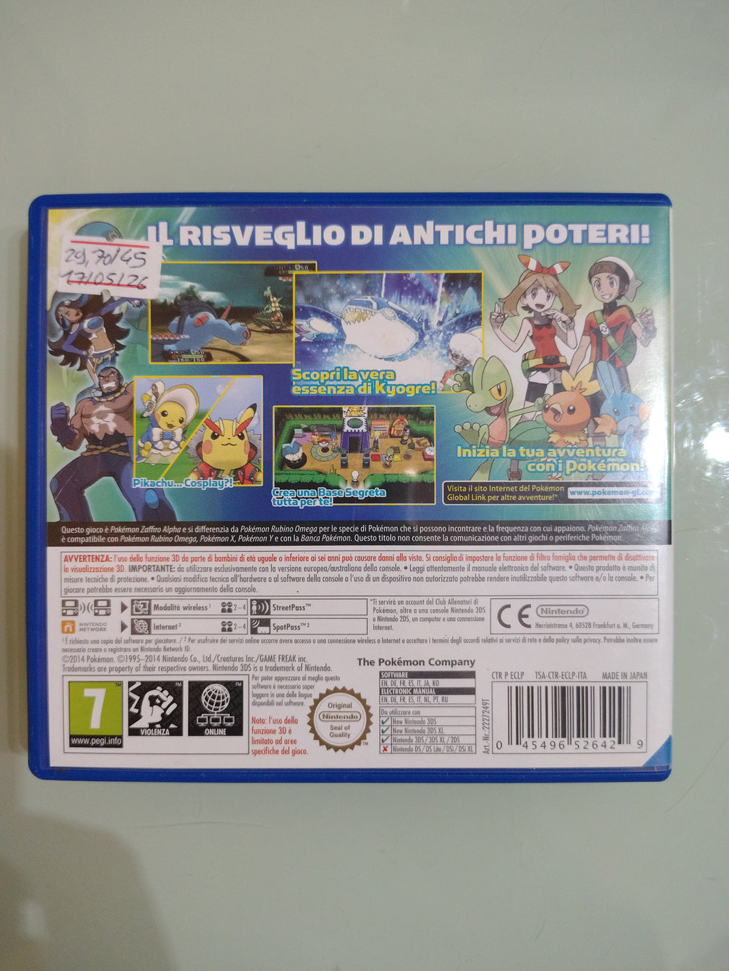 Pokemon Zaffiro Alpha (Nintendo 3DS)  versione ita multi