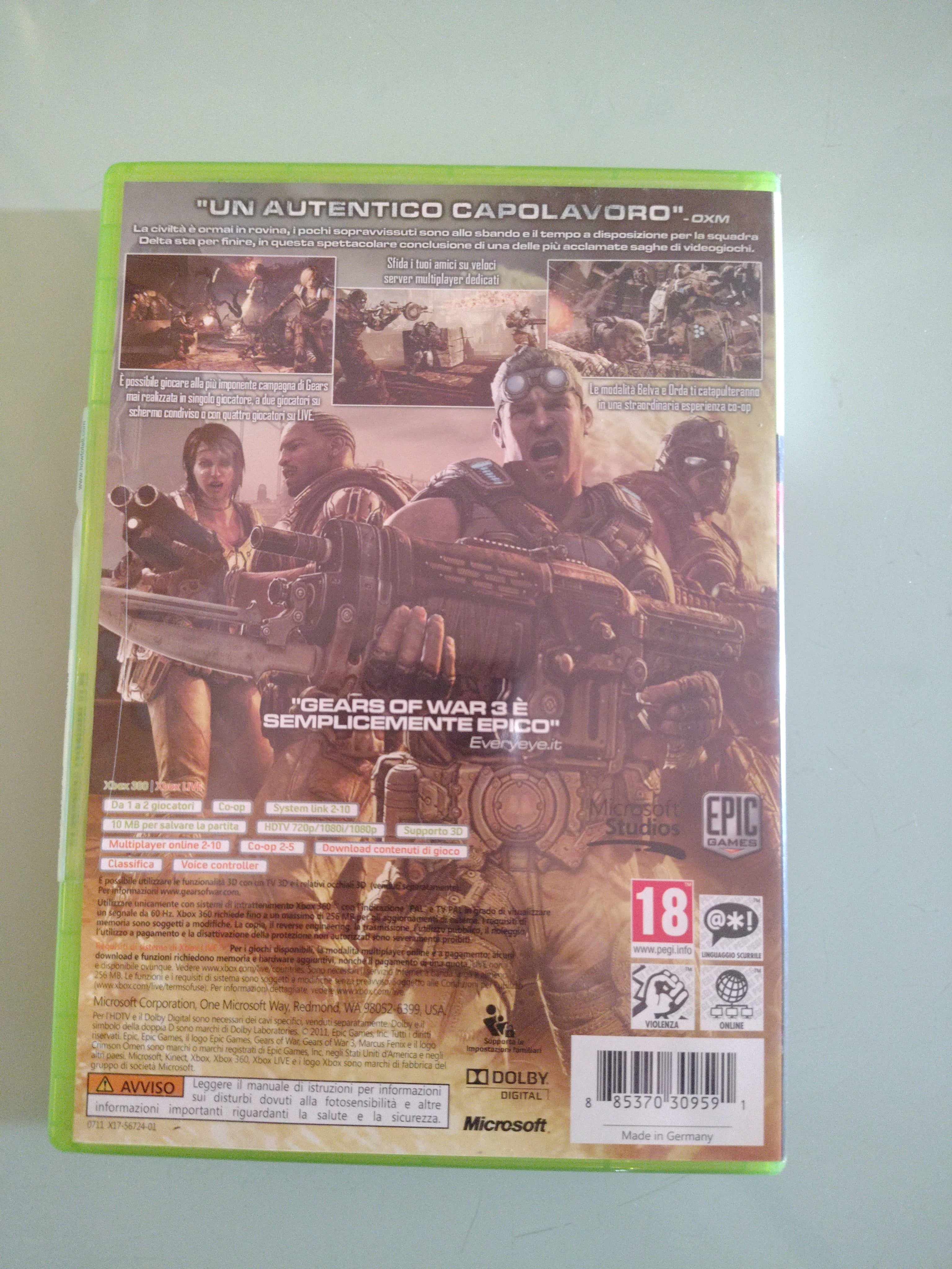 Gear of war 3 PAL ita