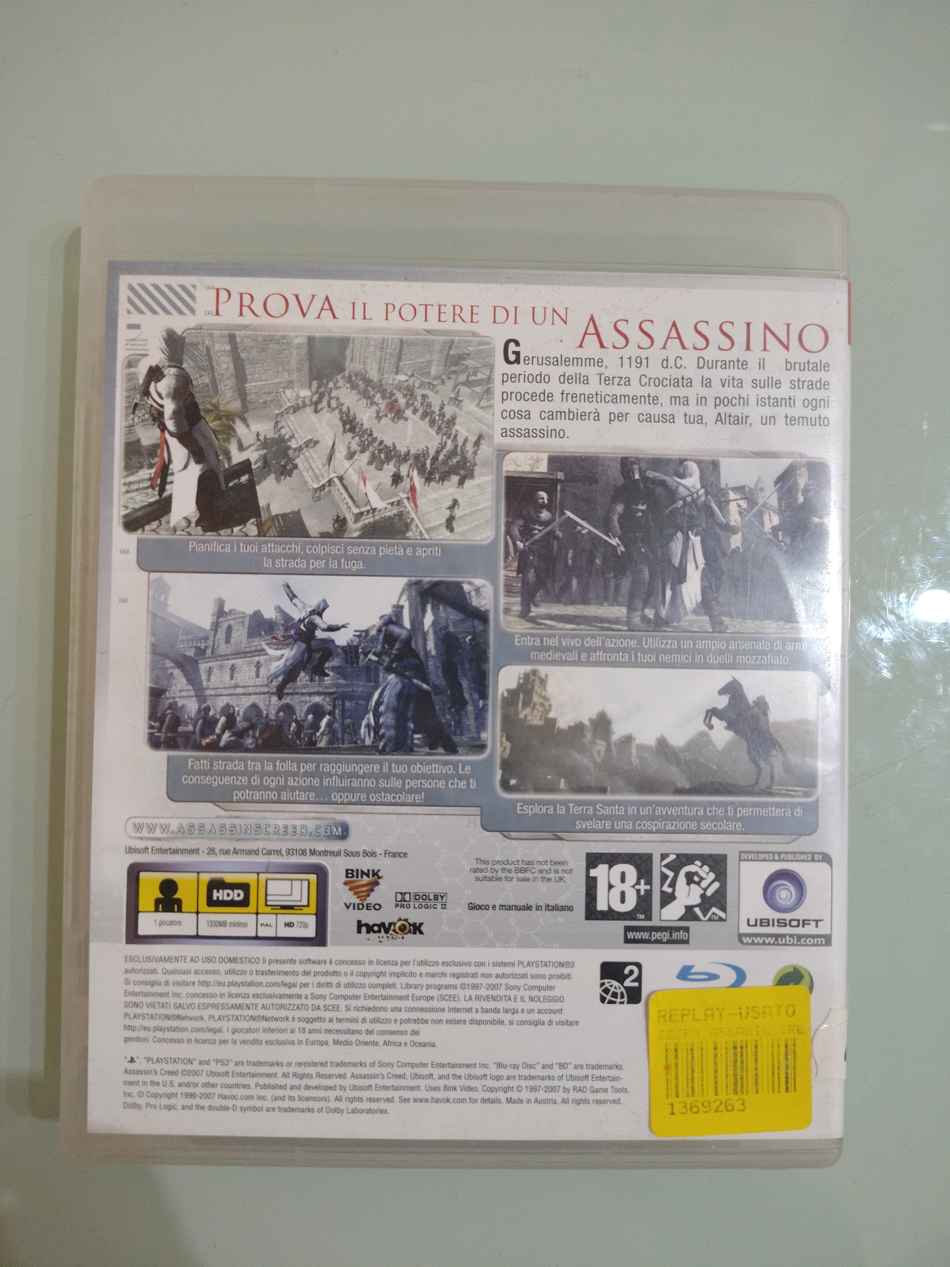 Assassin's Creed GIOCO PS3 VERSIONE ITALIANA