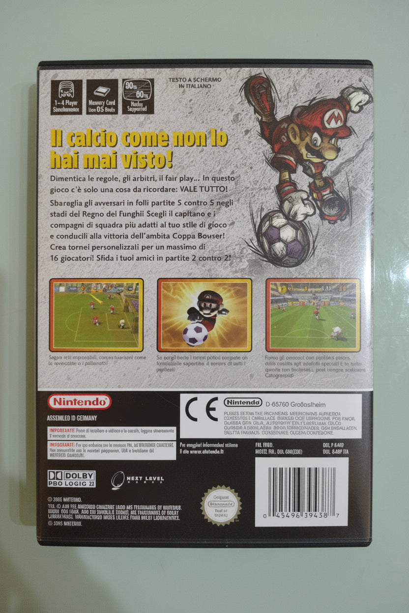 Mario Smash Football Nintendo Gamecube PAL ITA gioco usato italiano COMPLETO
